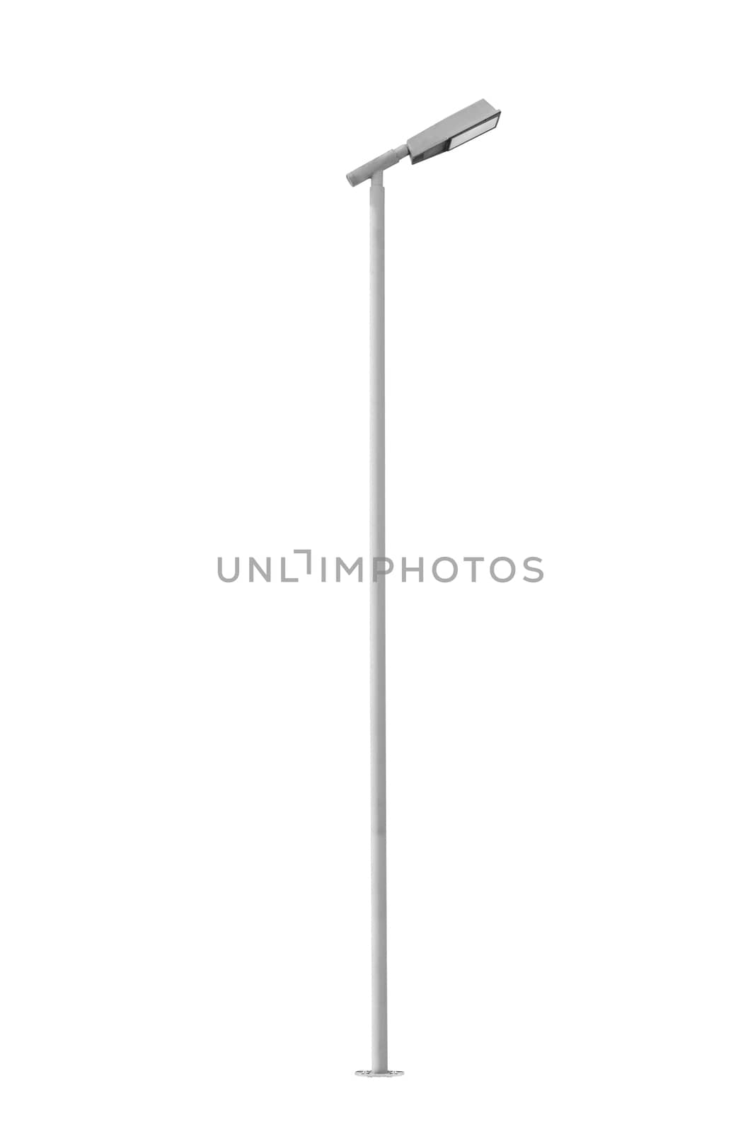 Street light pole isolated on a white background, with clipping path.