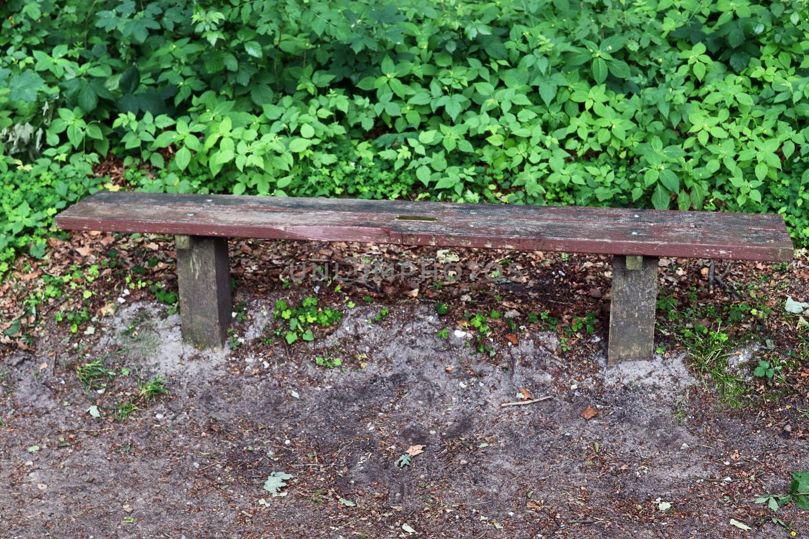 A public empty bench found in northern Europe.