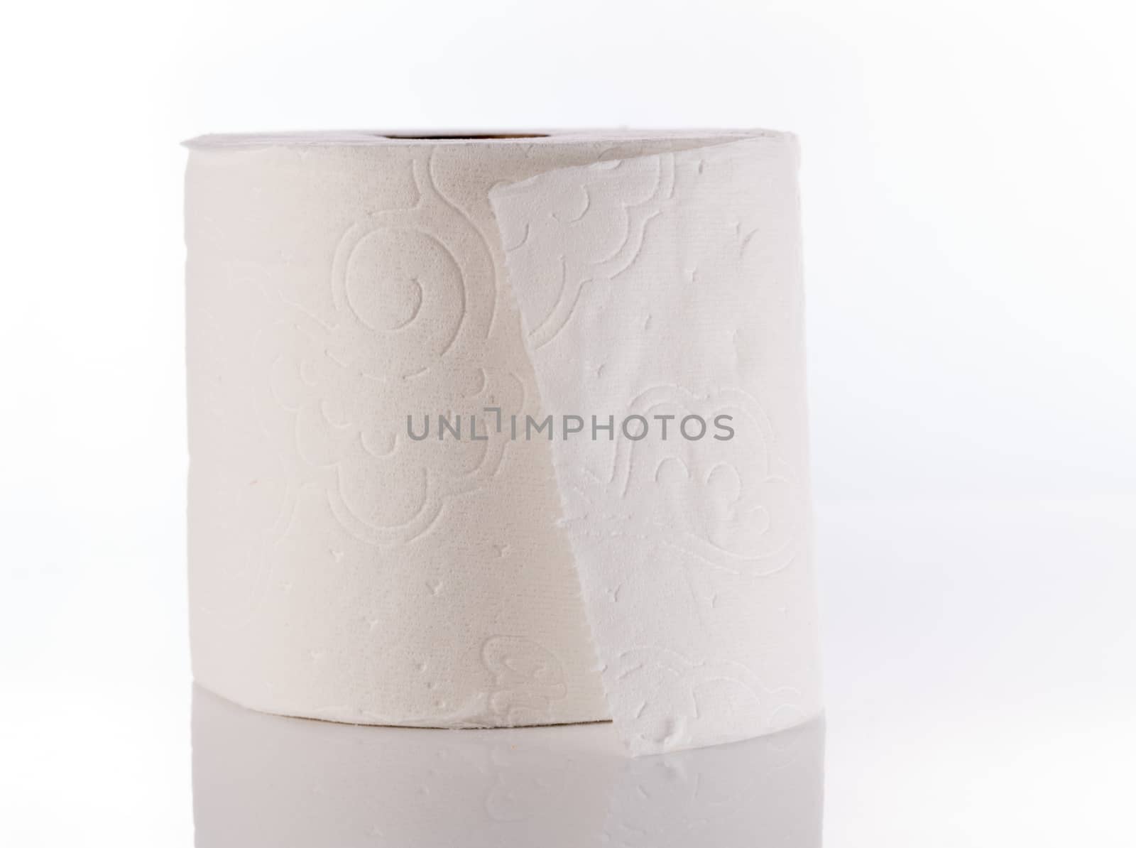 Morgantown, WV - 12 April 2020: Charmin ultra soft toilet roll on white background