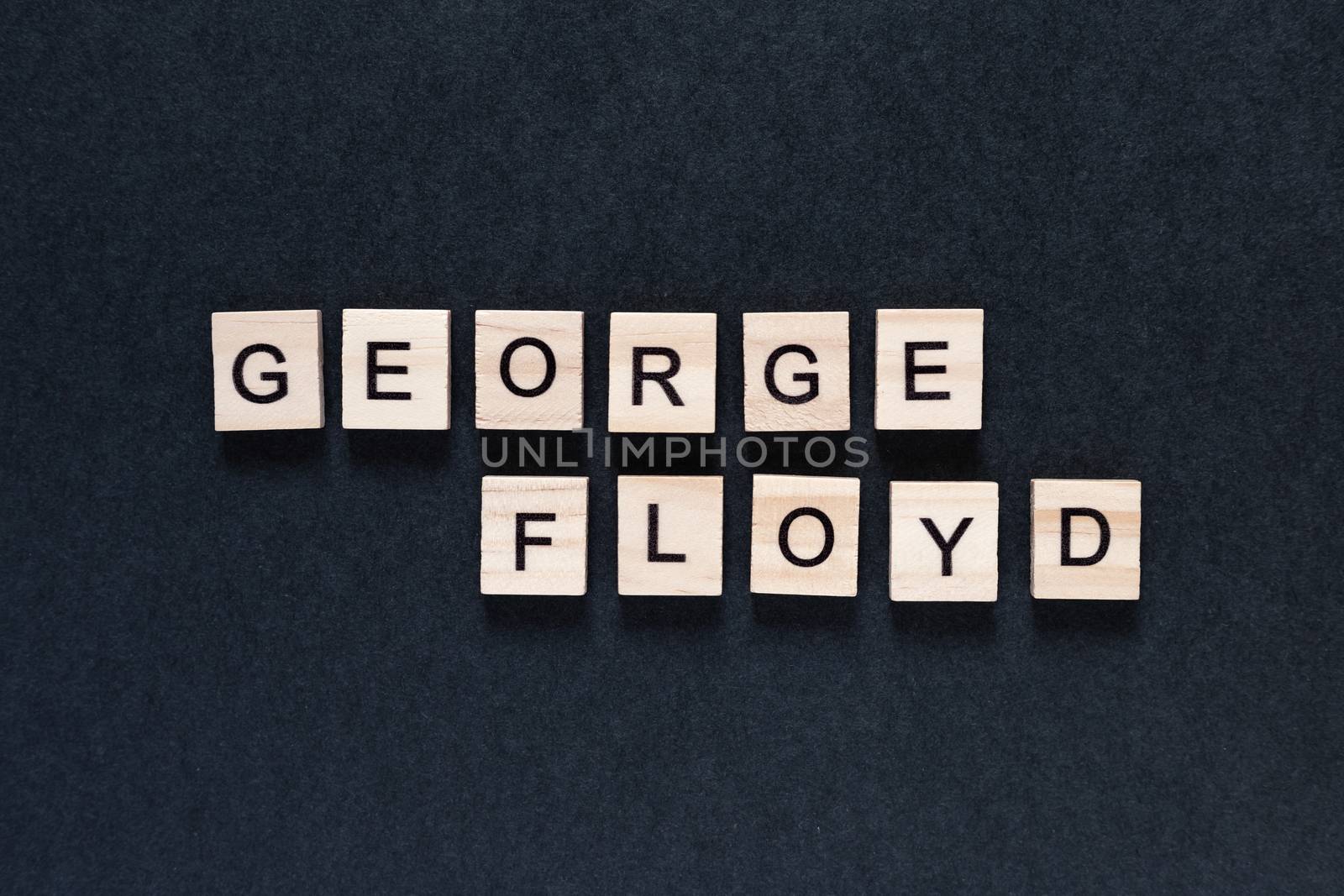 George Floyd lettering on a black background by Pirlik