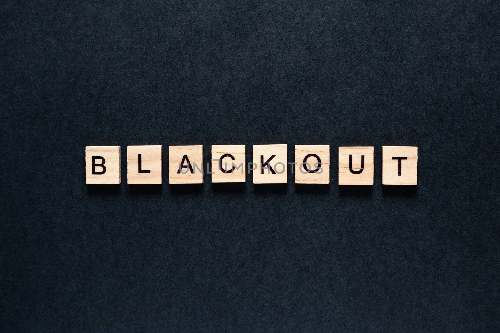 Blackout inscription on a black background. Black lives matter, blackout tuesday 2020 concept. blackout in USA. unrest. protests. by Pirlik