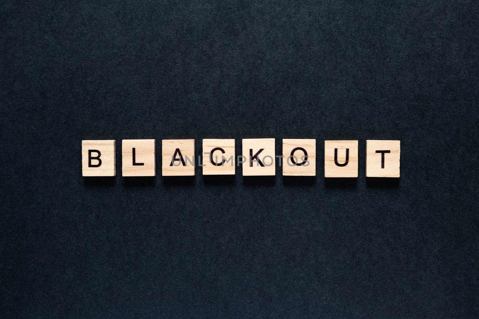 Blackout inscription on a black background. Black lives matter, blackout tuesday 2020 concept. blackout in USA. protests. unrest