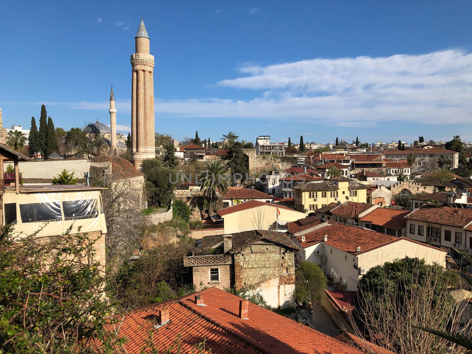 Panoramic view of the old city of Antalya Kaleici Turkey