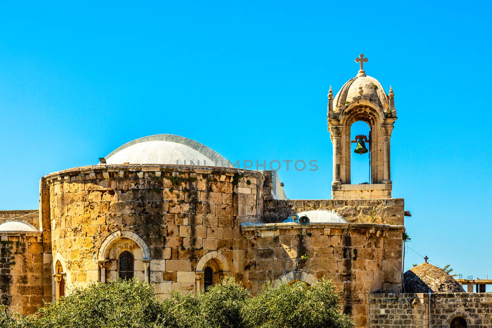 Medieval stone Church of St John the Baptist, Byblos, Jbeil, Lebano