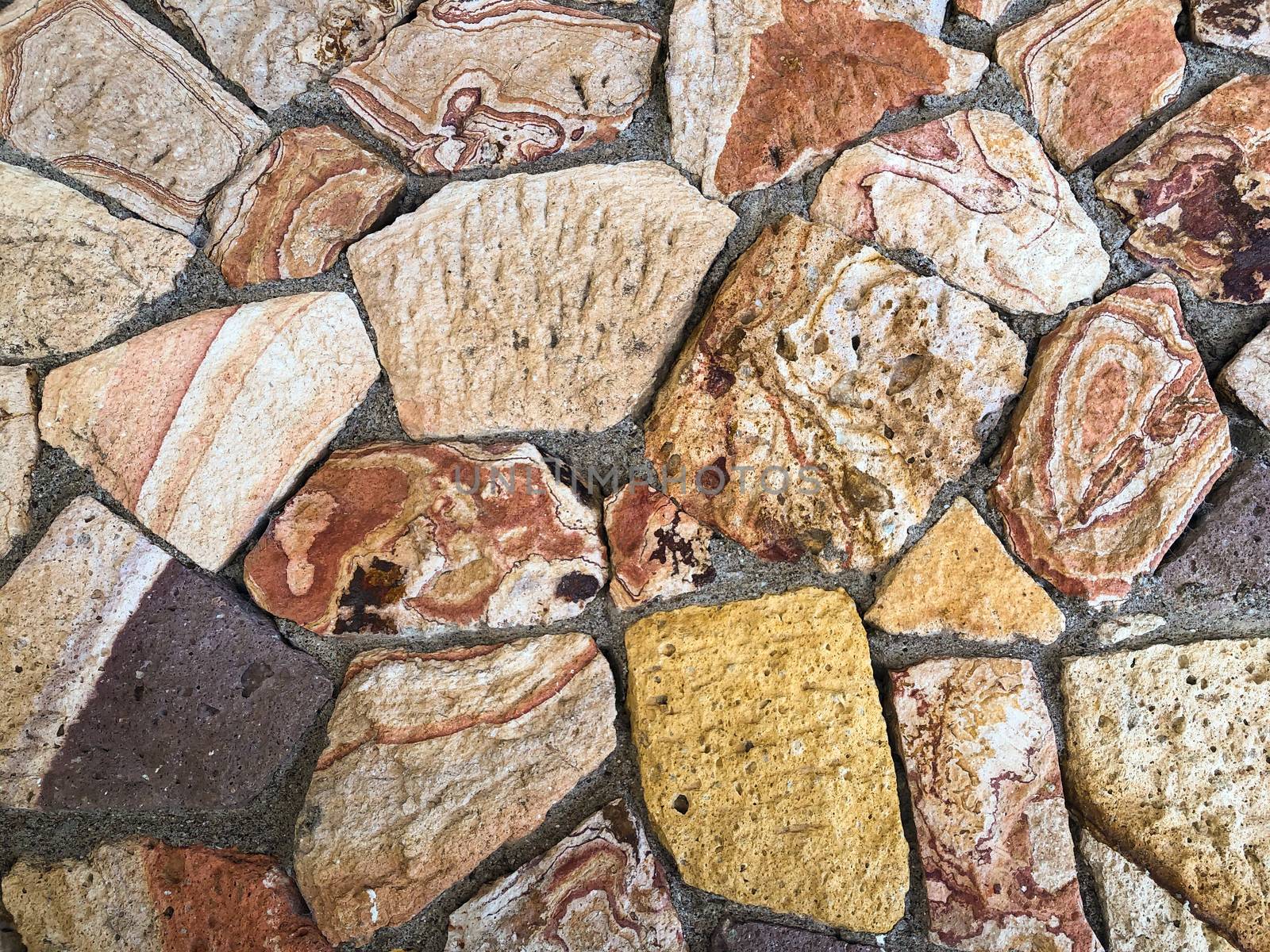 Brown yellow stone wall floor texture background