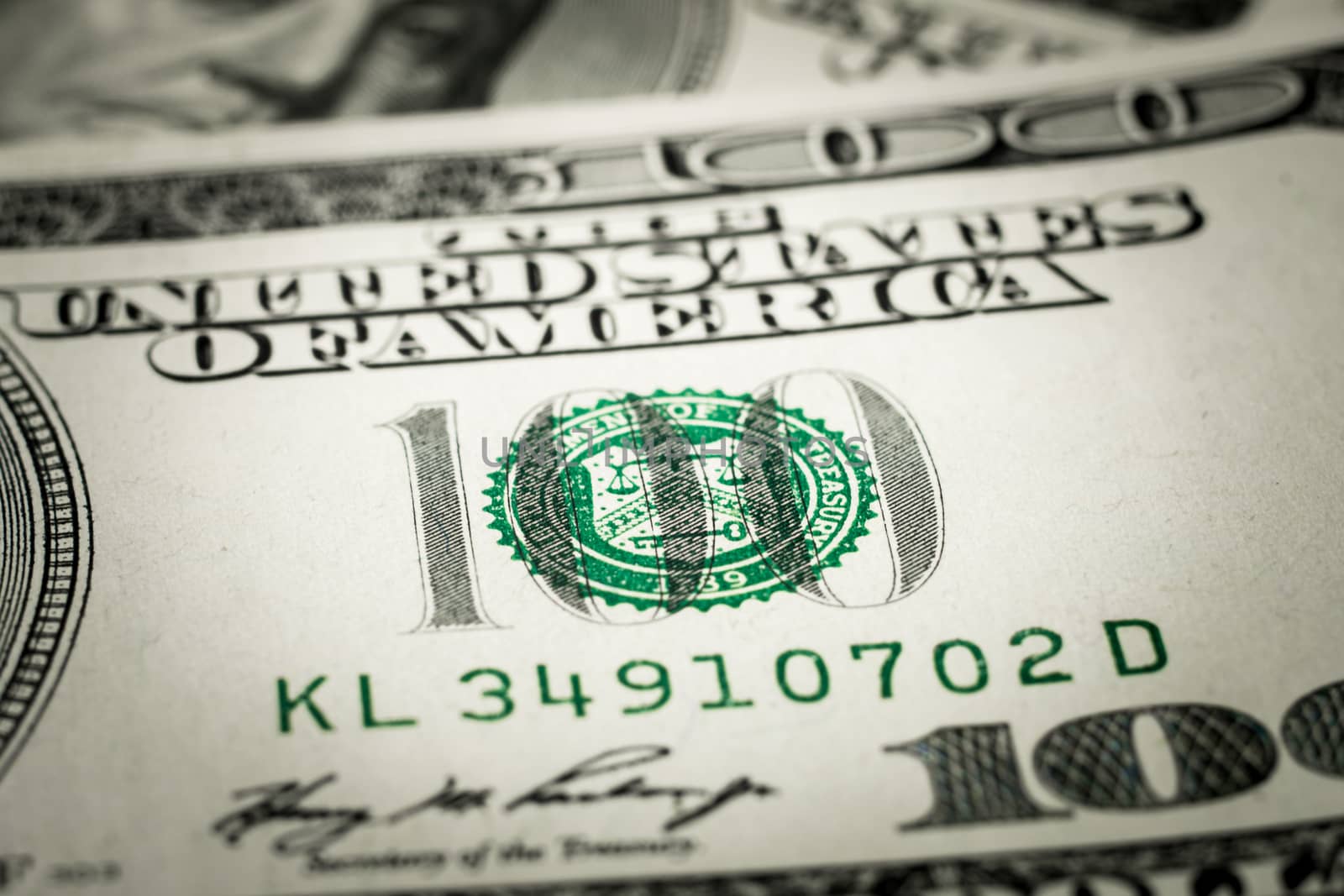 Close-up photo of money. A bunch of dollar bills. U.S. dollars.