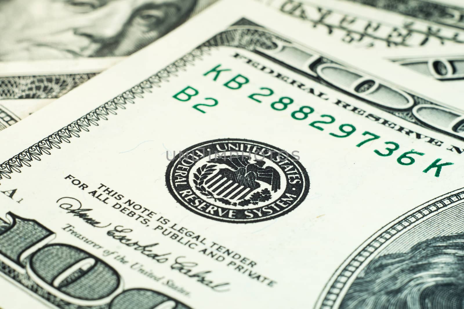 National currency of the USA close-up. Close-up photo of money. A bunch of dollar bills. U.S. dollars.