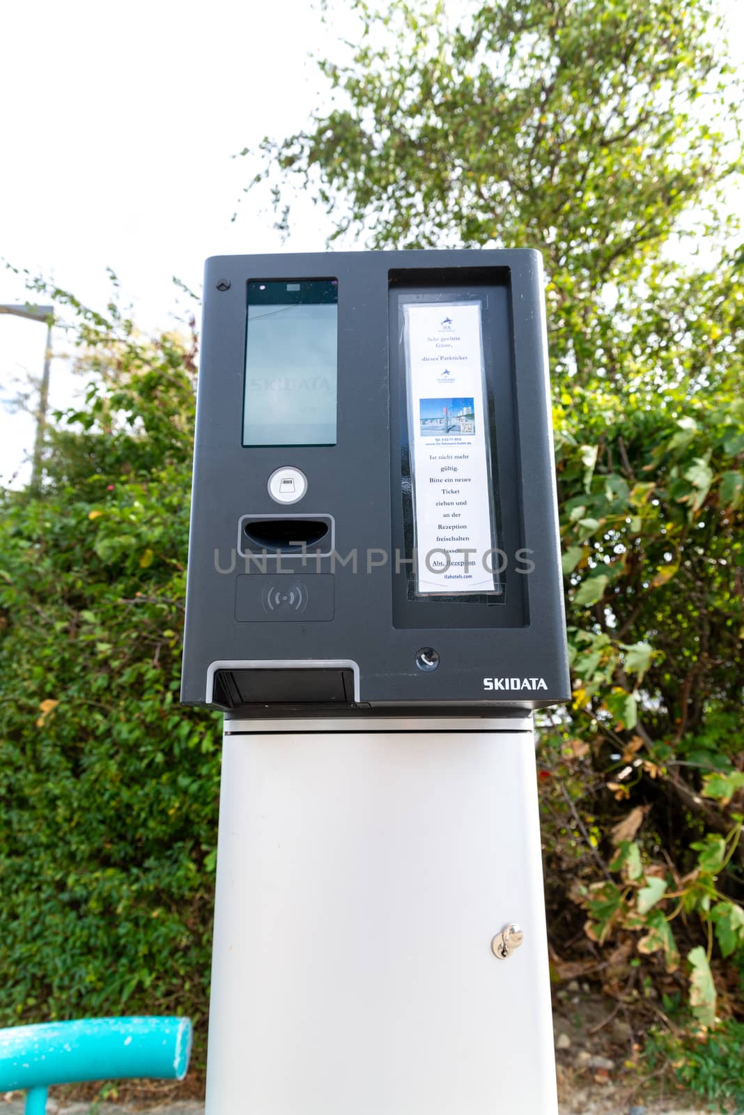 A ticket machine for a barrier by Guinness