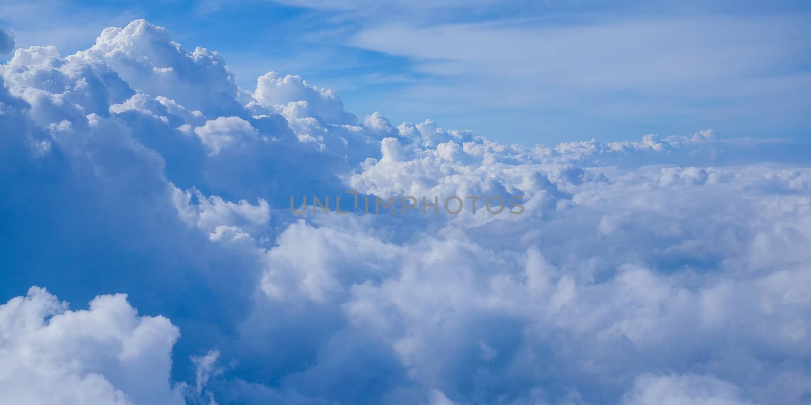 Clouds view from the airplane by Surasak