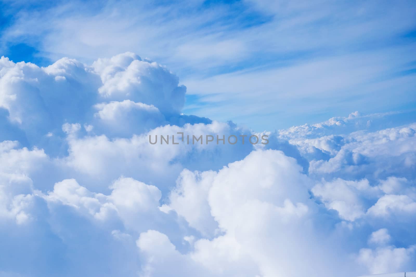 Clouds view from the airplane by Surasak