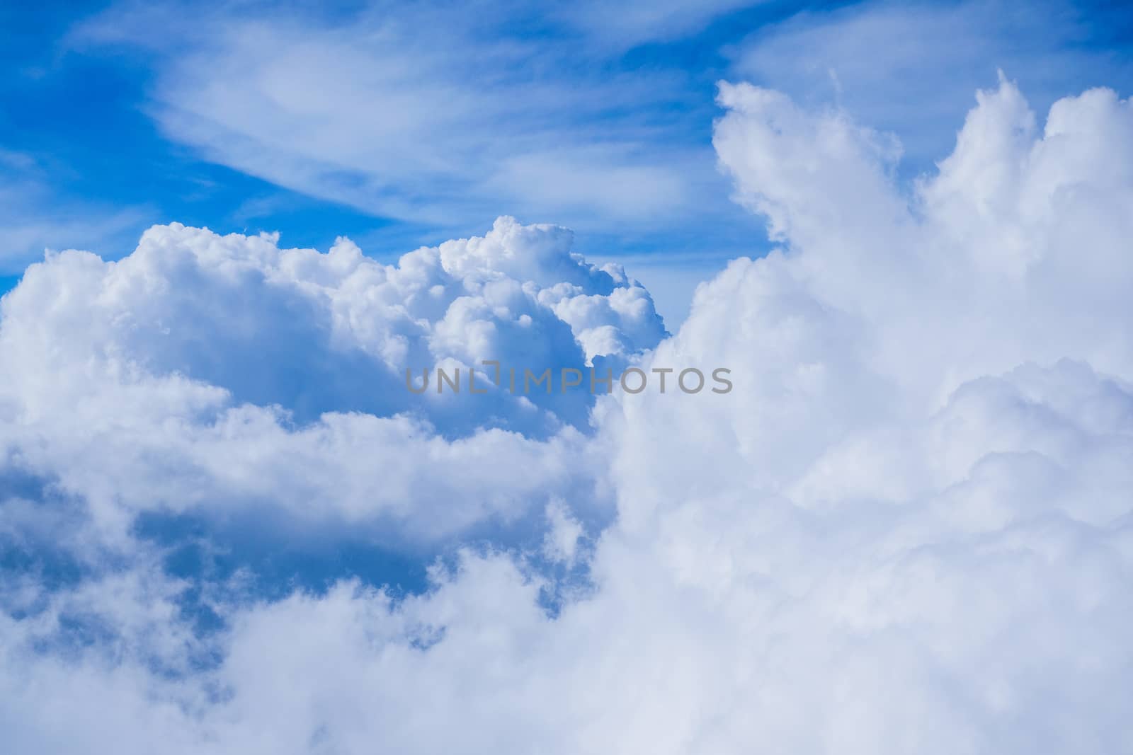 Clouds view from the airplane by Surasak