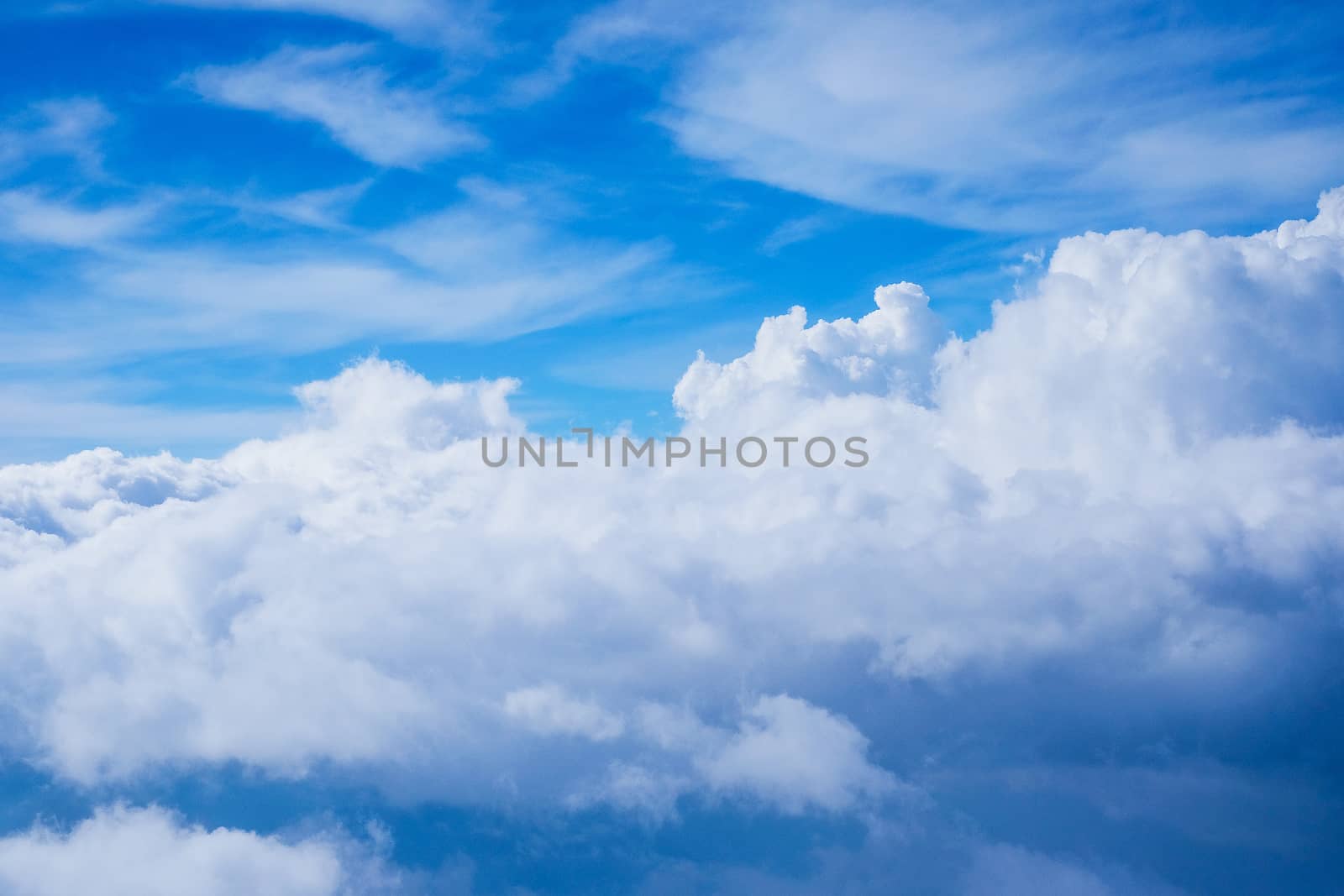 Clouds view from the airplane by Surasak