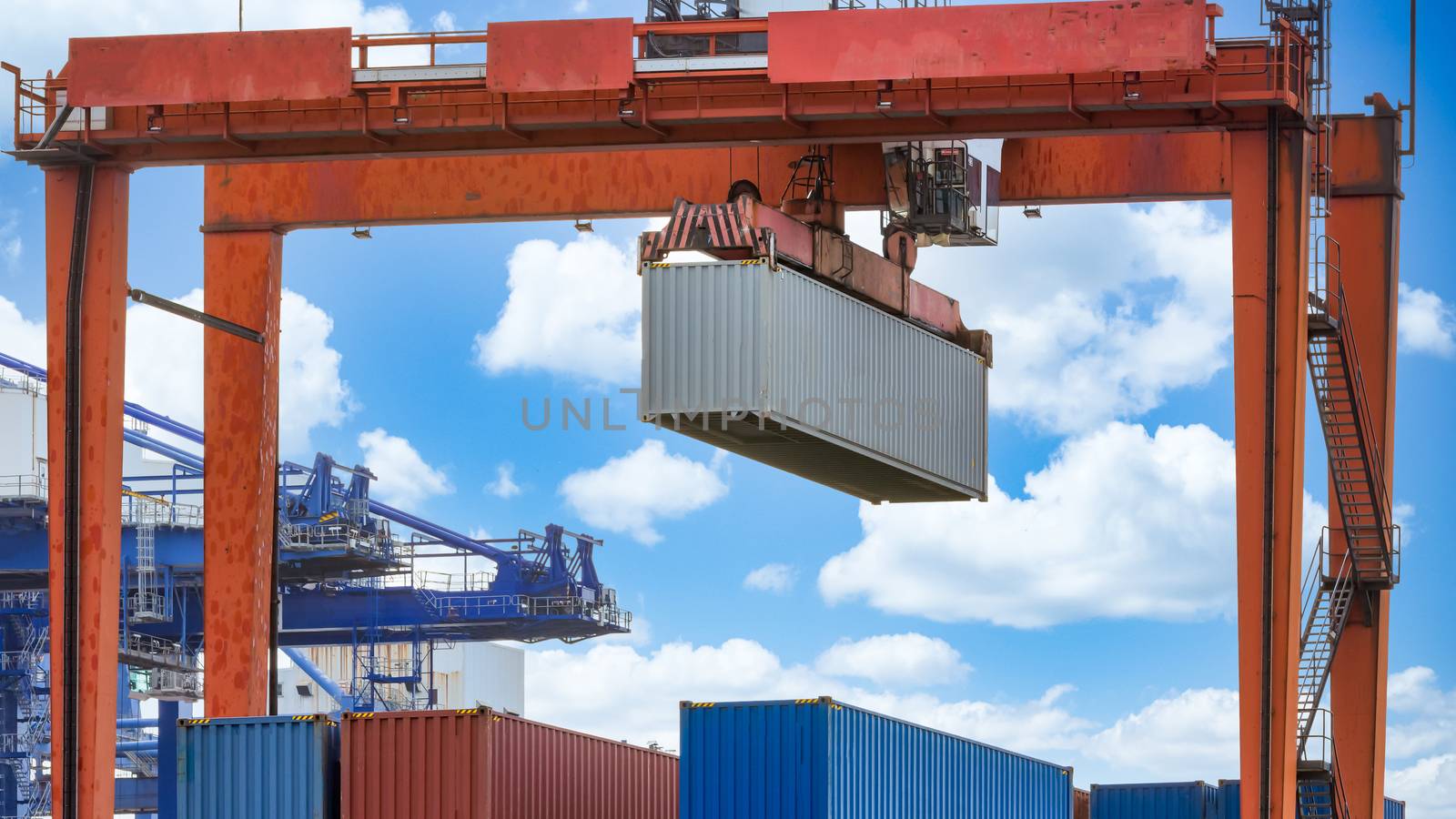 Harbor cargo cranes shipping port equipment, Industrial port cra by AvigatoR