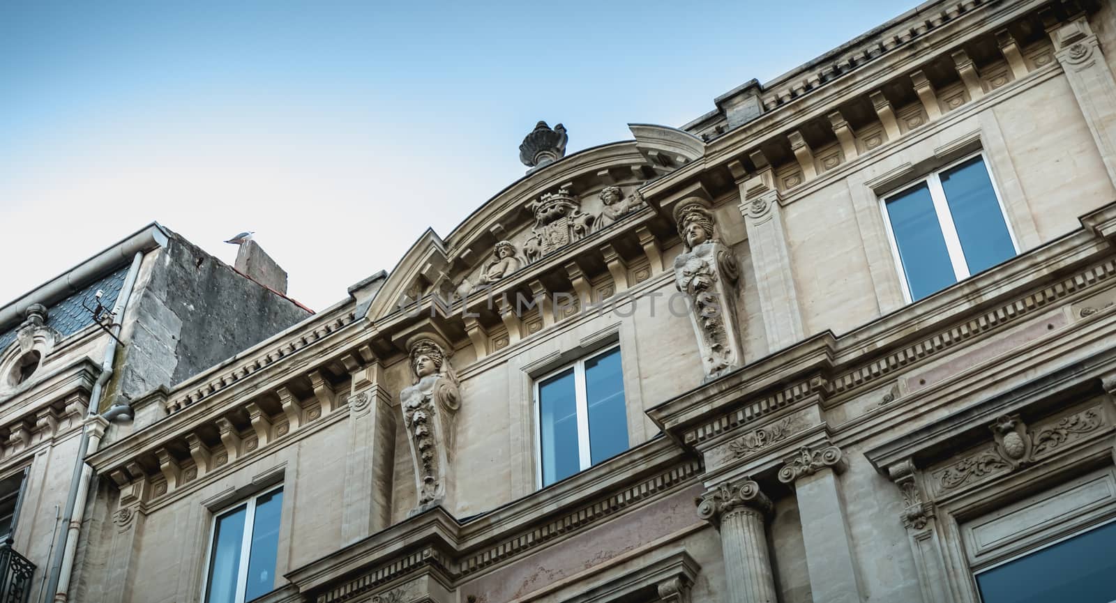 old building typical of historic downtown of Sete, France by AtlanticEUROSTOXX