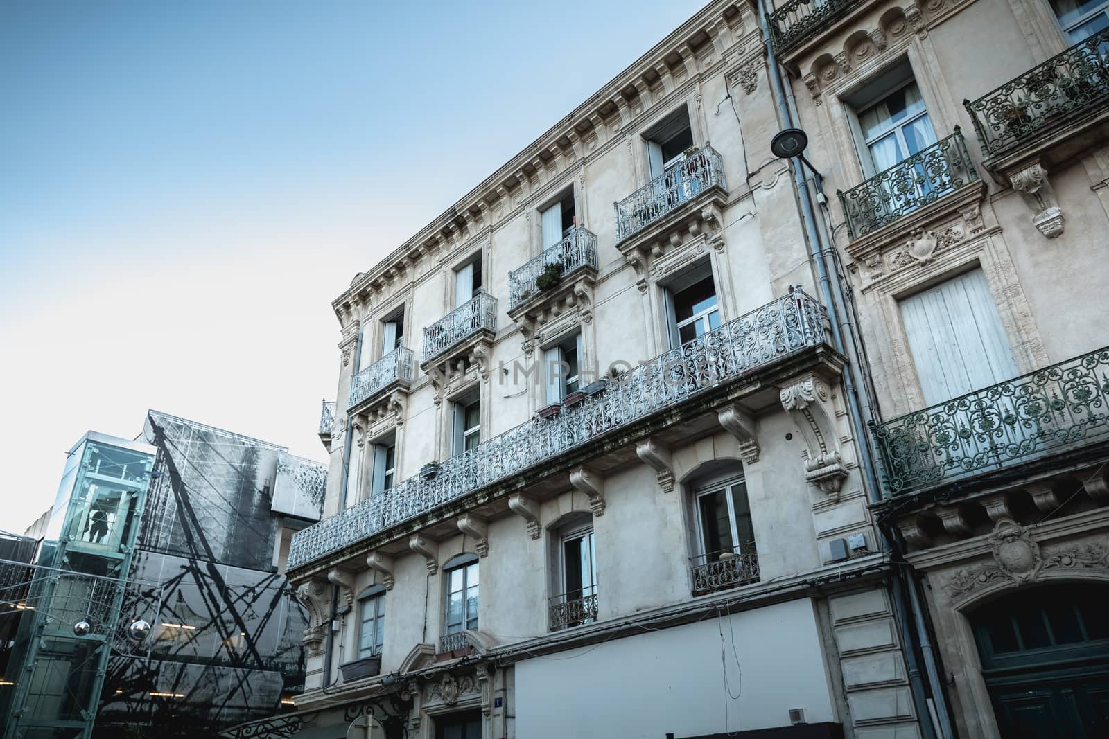 old building typical of historic downtown of Sete, France by AtlanticEUROSTOXX