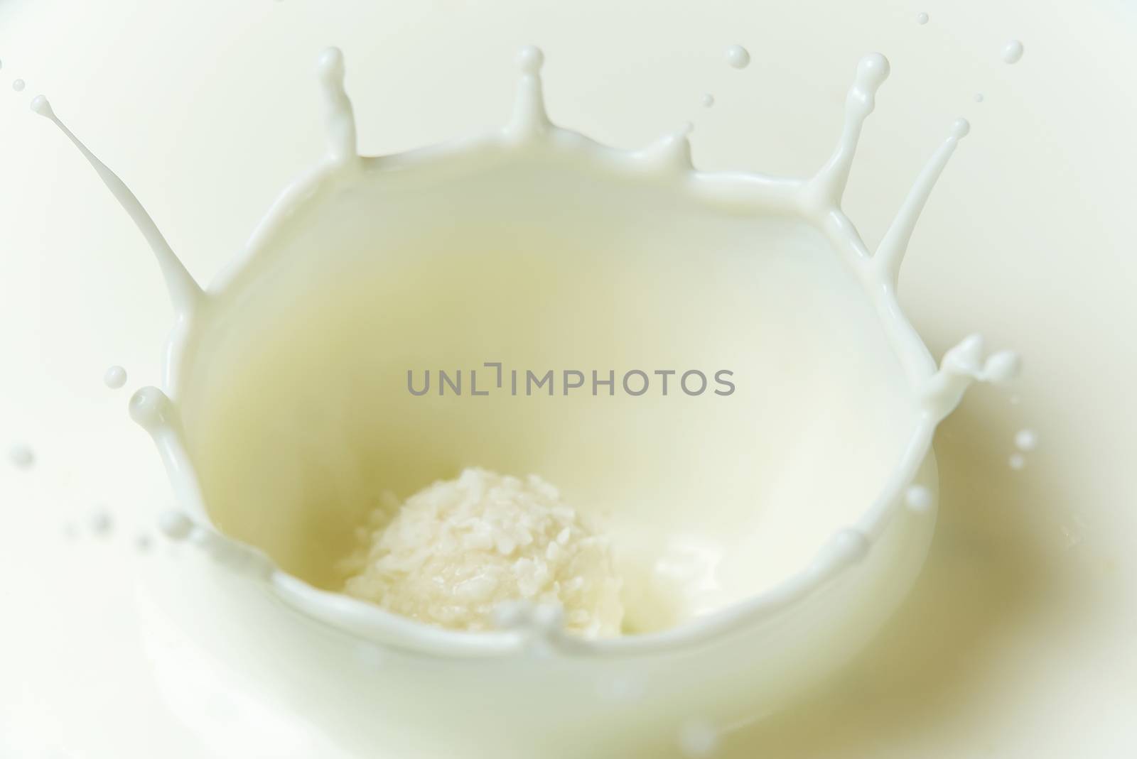 Milk splashes and Homemade White Candy With Coconut. coconut cookies dropped into milk. Coconut Truffle Crown Bursts. by PhotoTime