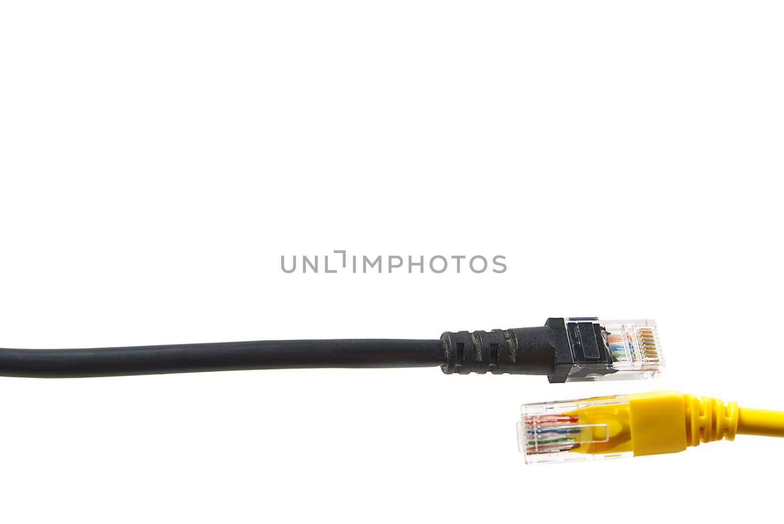 internet wire cat6 cat5. the concept of connecting to an Internet network or providing construction, repair, and high-speed Internet services. by PhotoTime