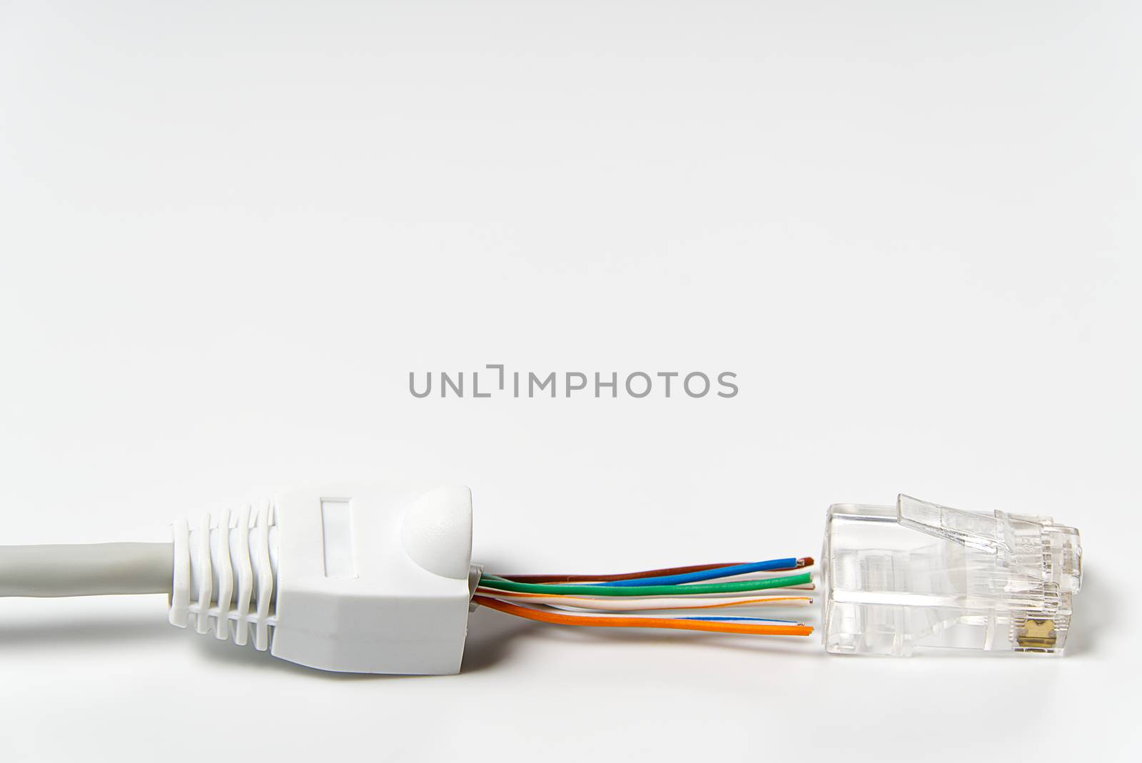 assembly of the internet cable cat6. installation of terminals rj45 on the internet cable. high-speed Internet at home or in the office thrue cat5. reliable connection with the whole world. by PhotoTime