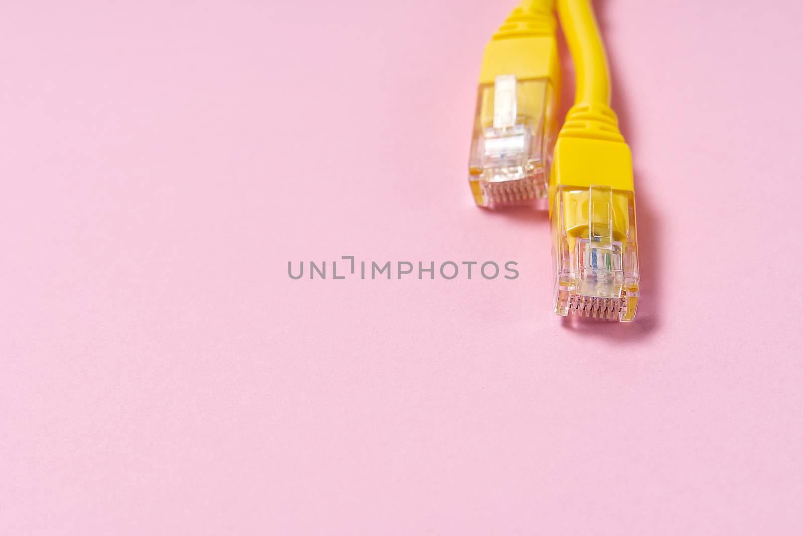 internet wire cat6 cat5. the concept of connecting to an Internet network or providing construction, repair, and high-speed Internet services. by PhotoTime