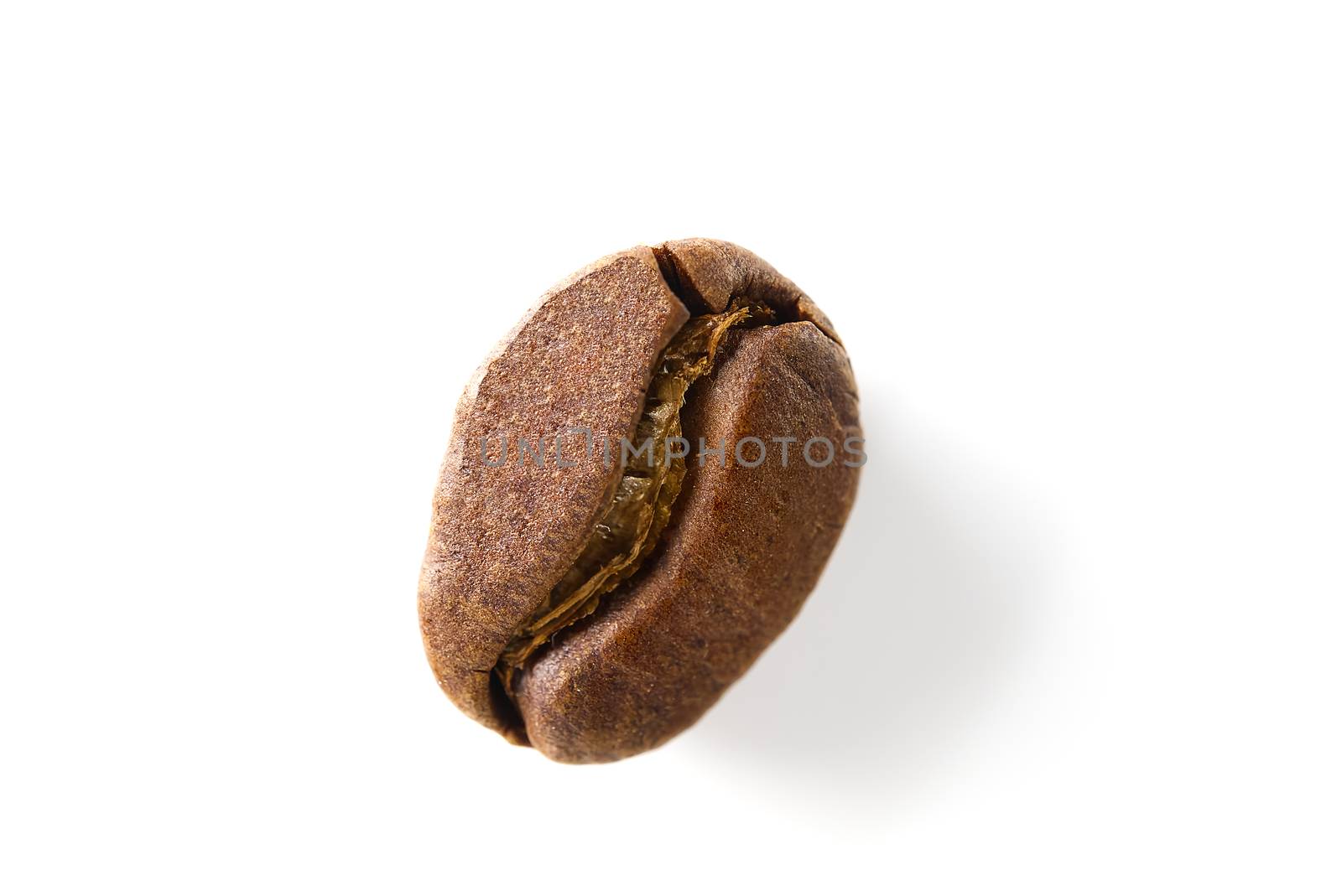 Coffee Beans Macro. coffee bean closeup isolated on white background. by PhotoTime