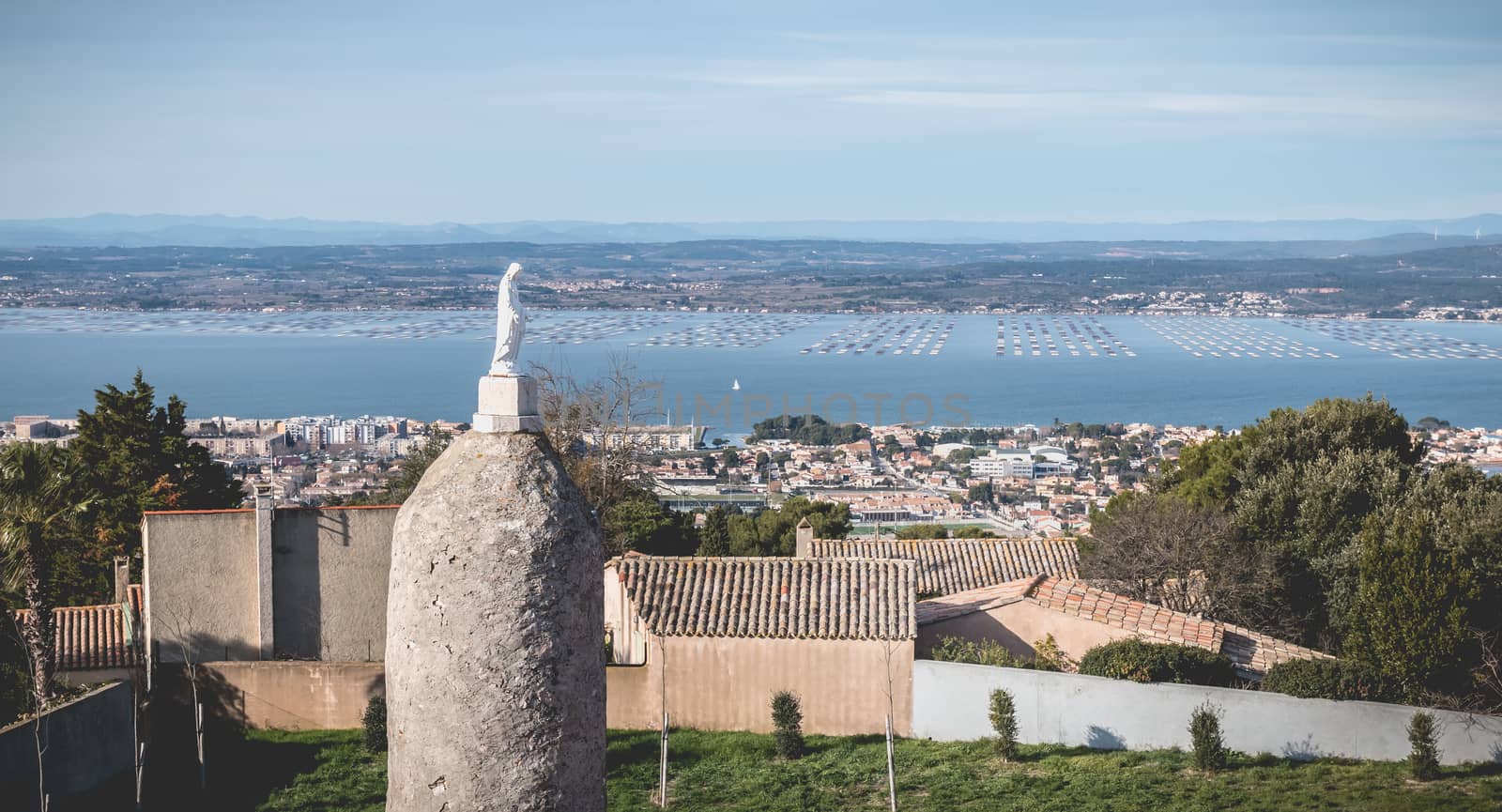 chapel of La Salette on the heights of Sete, France by AtlanticEUROSTOXX