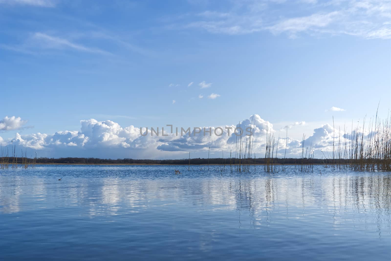 blue sky background with tiny clouds before hard rain with nice like, located in Estonia, Maardu. by PhotoTime
