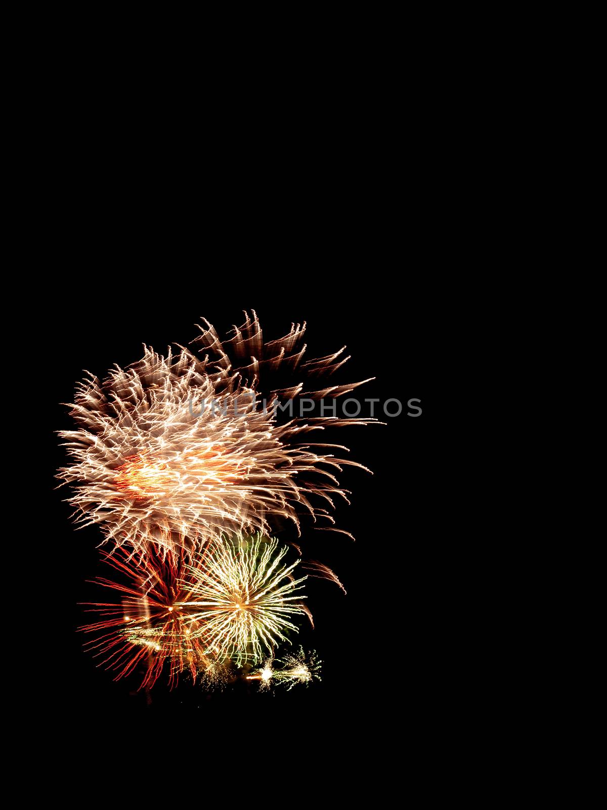 light painting by fireworks at night fallas holidays event