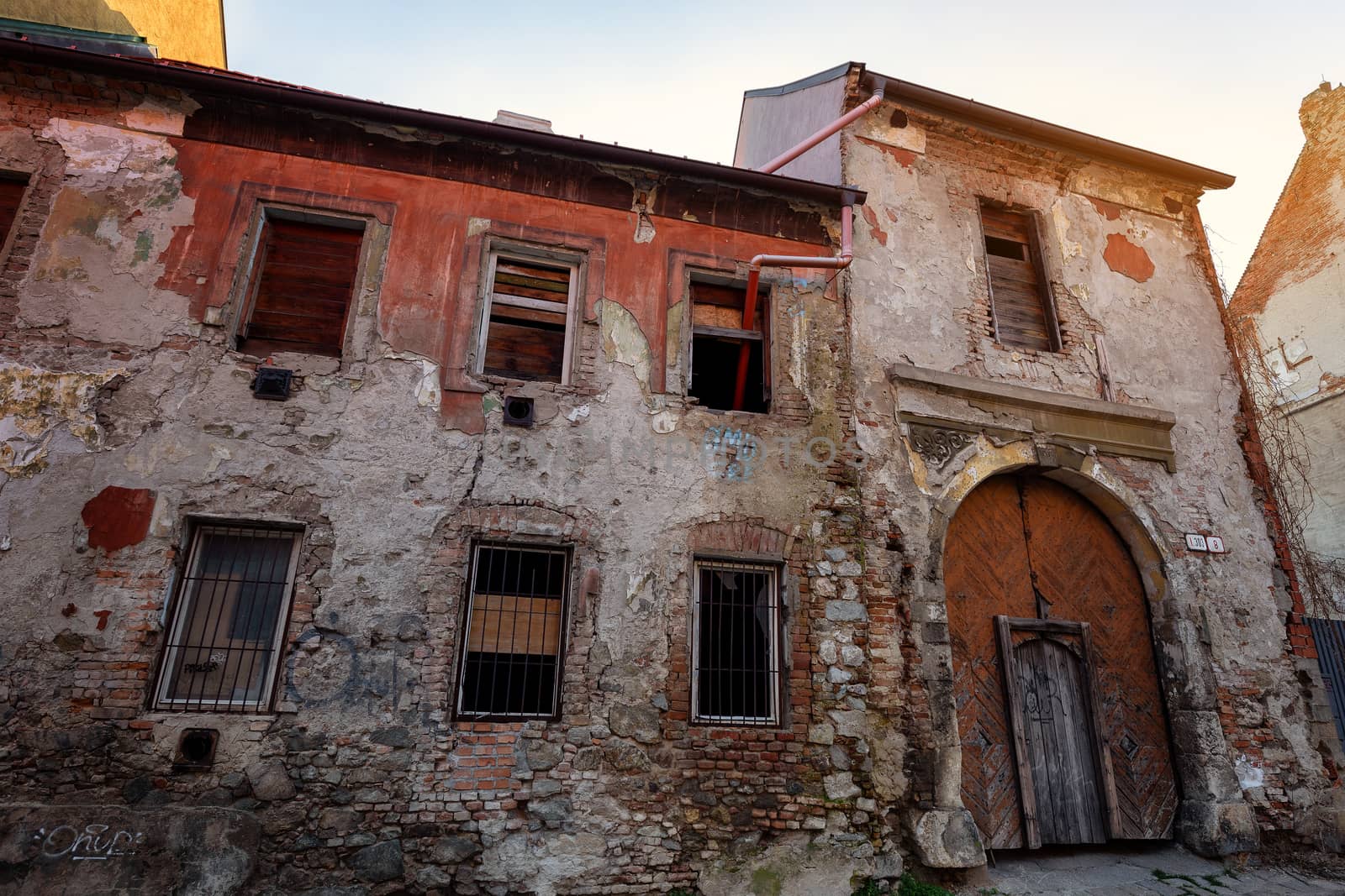 Ruine building in Bratislava city center, Slovakia by necro79