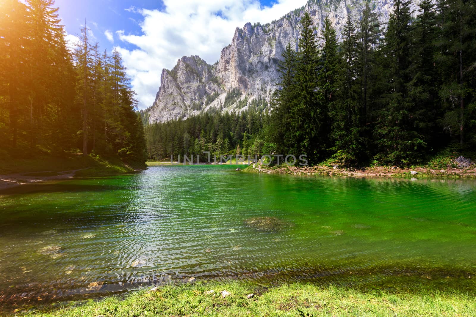 Gruner See - Beautiful green lake with crystal clear water by necro79