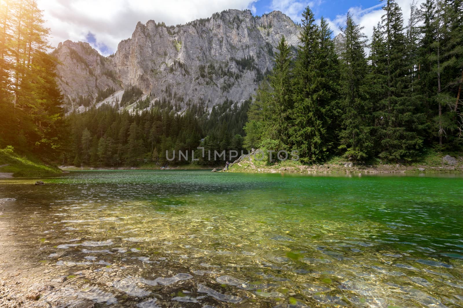 Gruner See - Beautiful green lake with crystal clear water by necro79