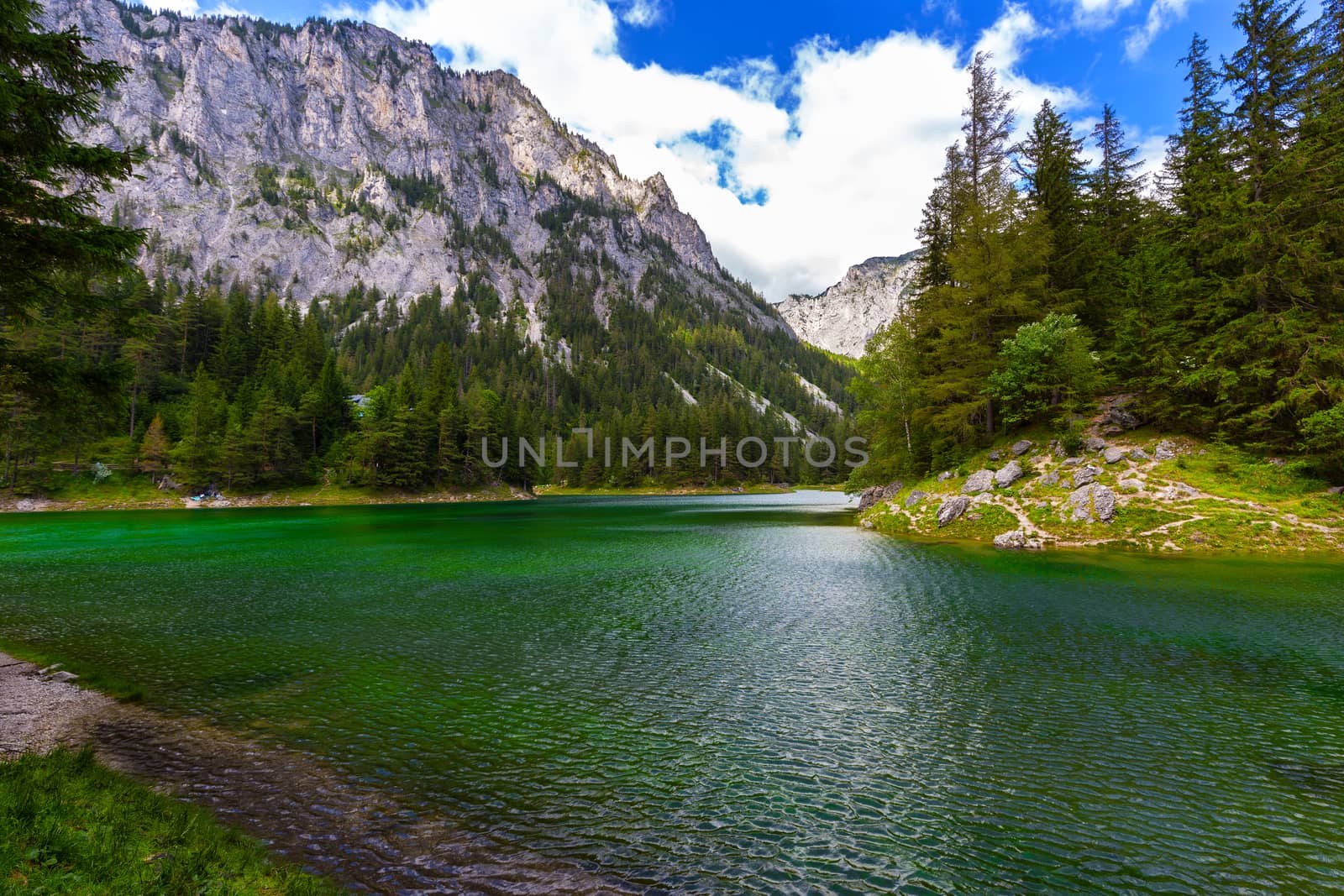 Gruner See - Beautiful green lake with crystal clear water by necro79