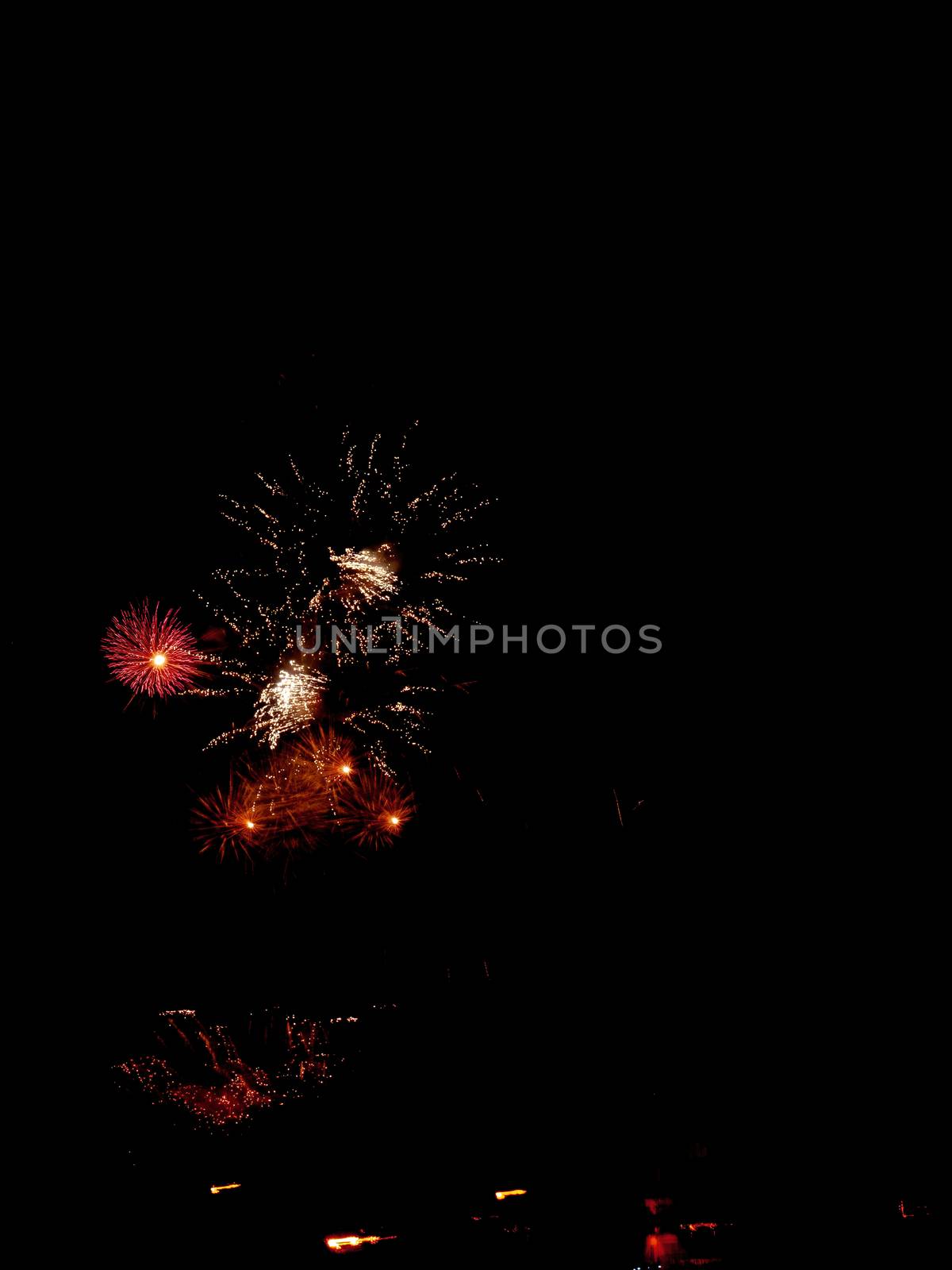 light painting by fireworks at night fallas holidays event