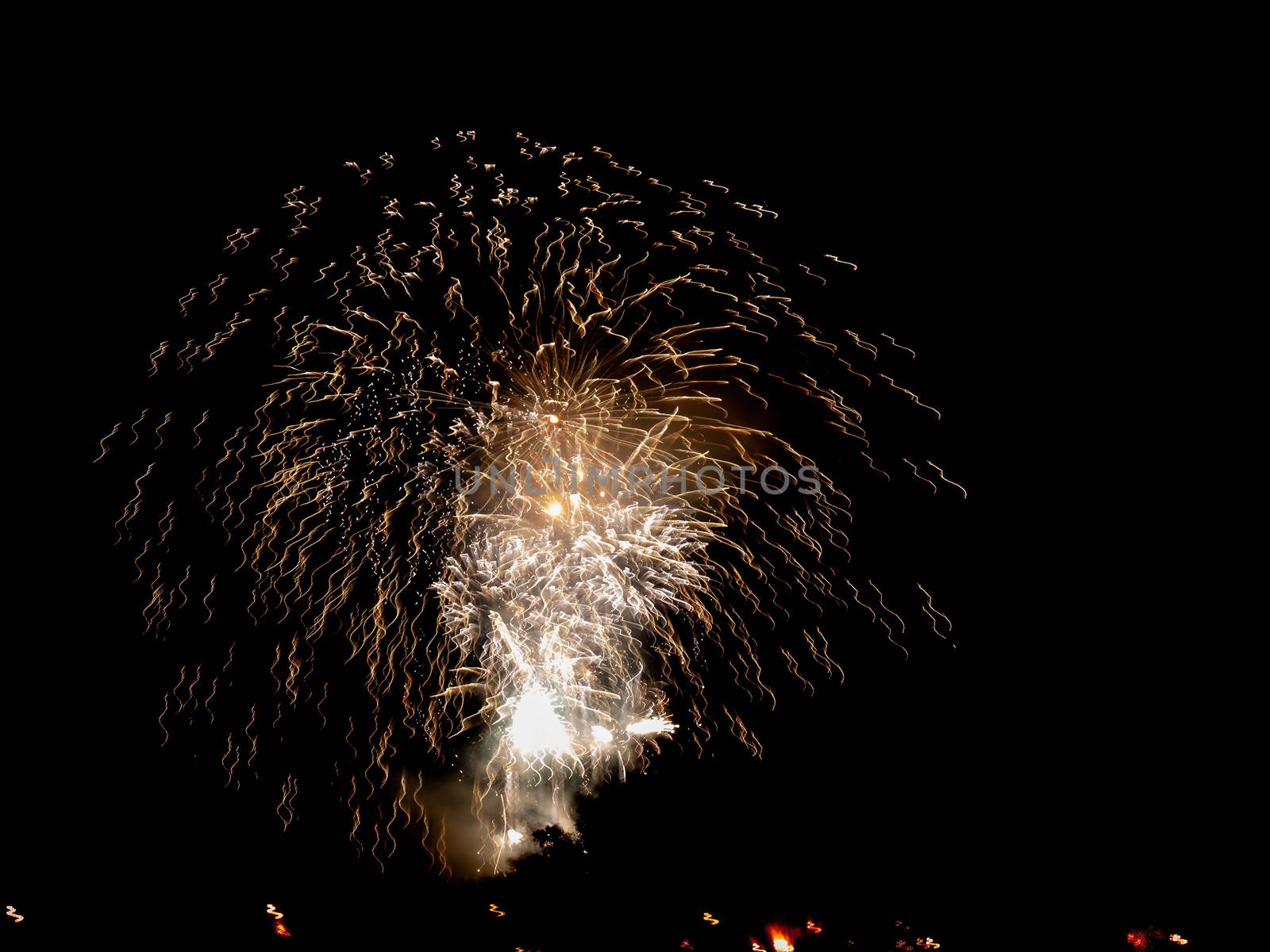 light painting by fireworks at night fallas holidays event