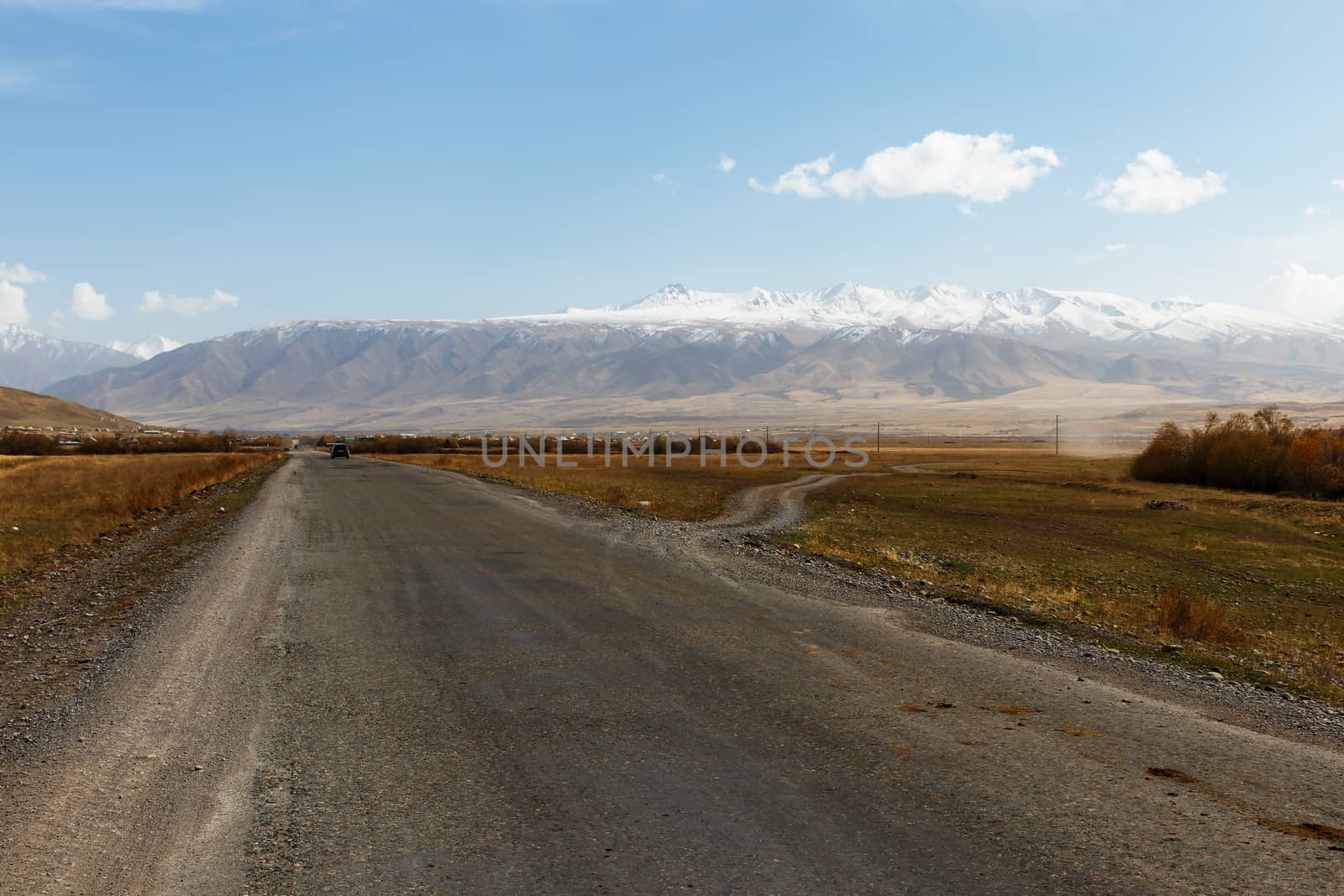 A 367 highway, passing in the Chui region, Kyrgyzstan by Mieszko9