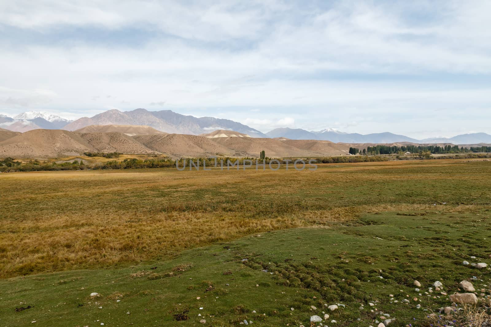 mountain landscape in central asia, Jumgal District, kyrgyzstan