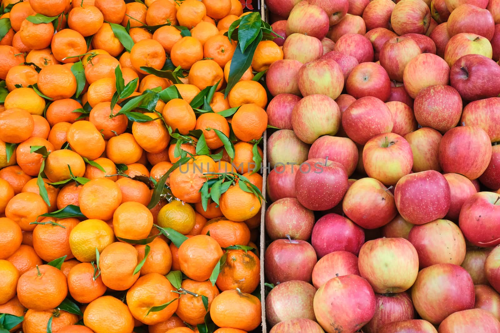 Tangerines and apples by elxeneize