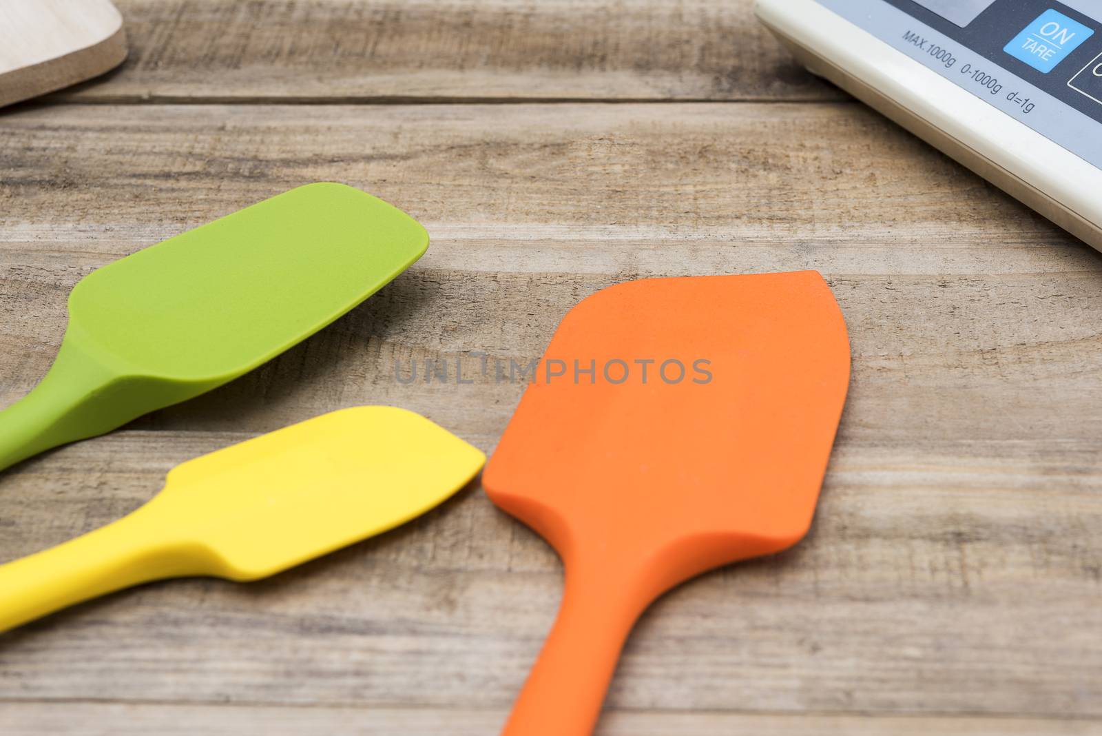 Bakery And Cooking Tools Silicone on wood table