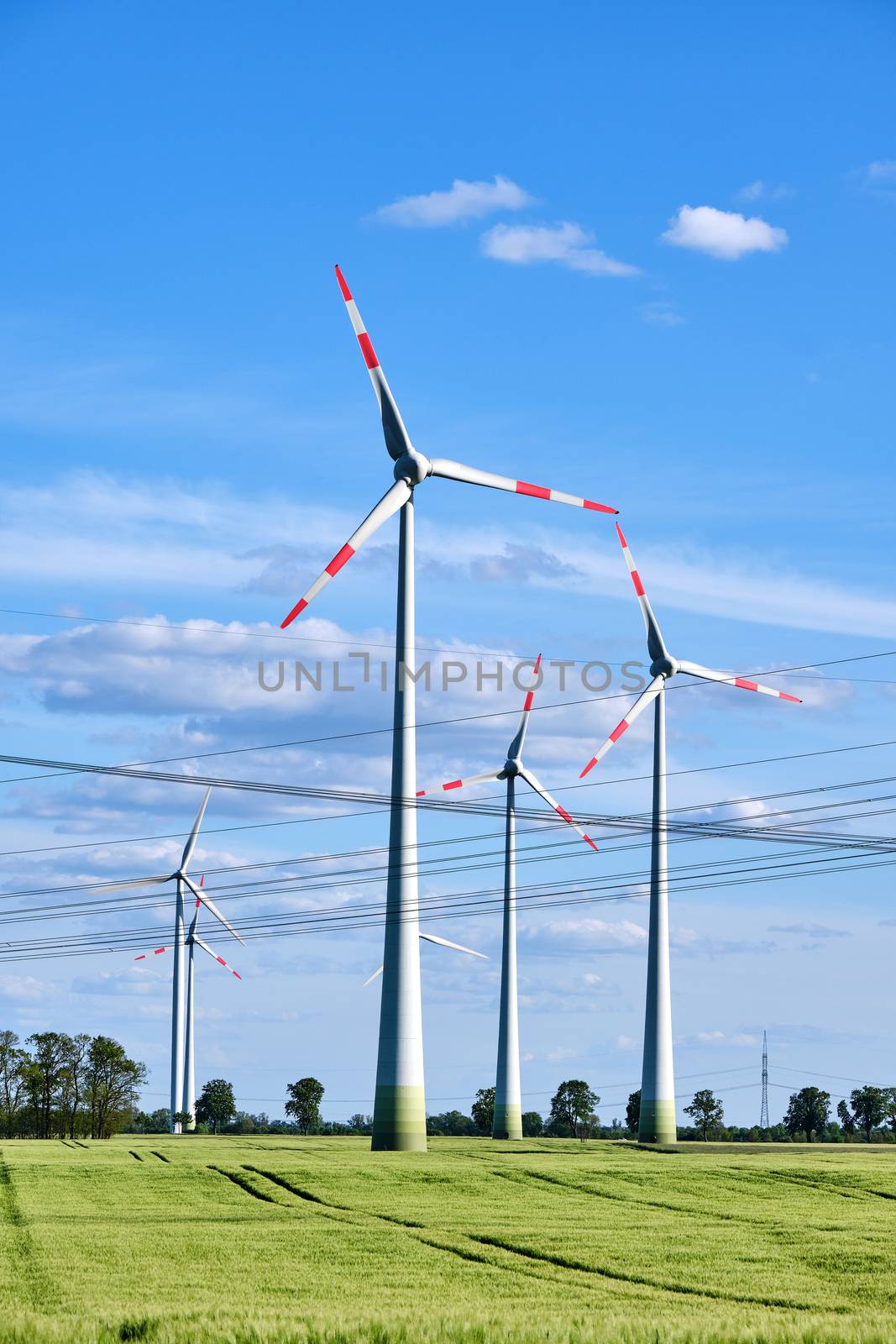 Wind power plants and overhead power lines by elxeneize