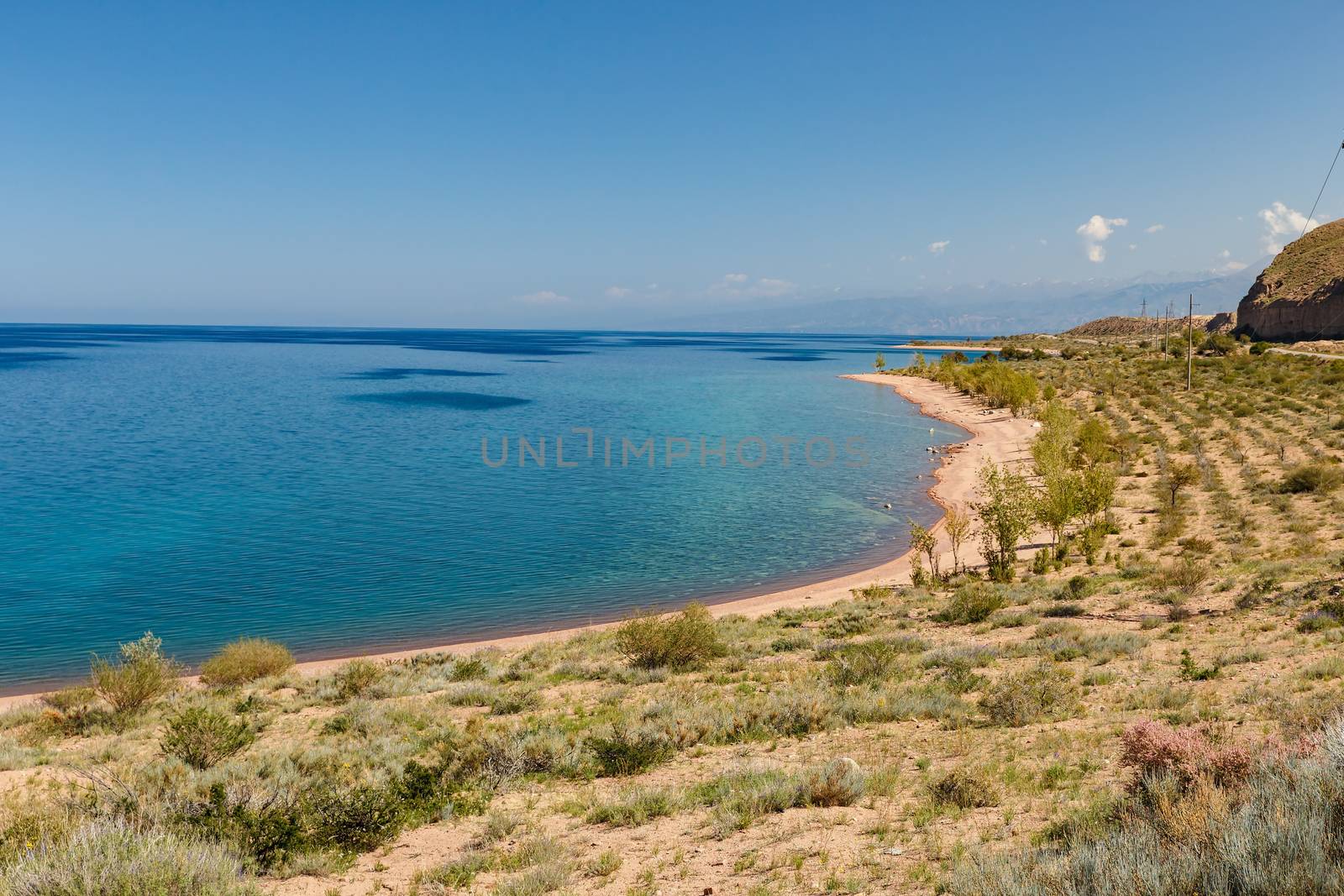 Lake Issyk-kul, Kyrgyzstan, south shore of the lake