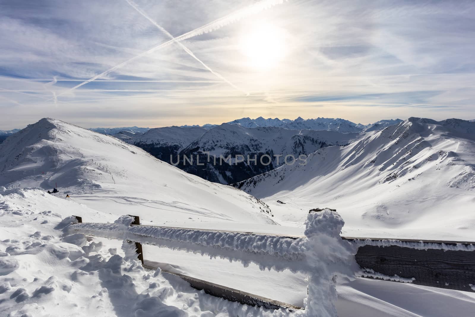 Saalbach-Hinterglemm region, Alps view from ski resort by necro79