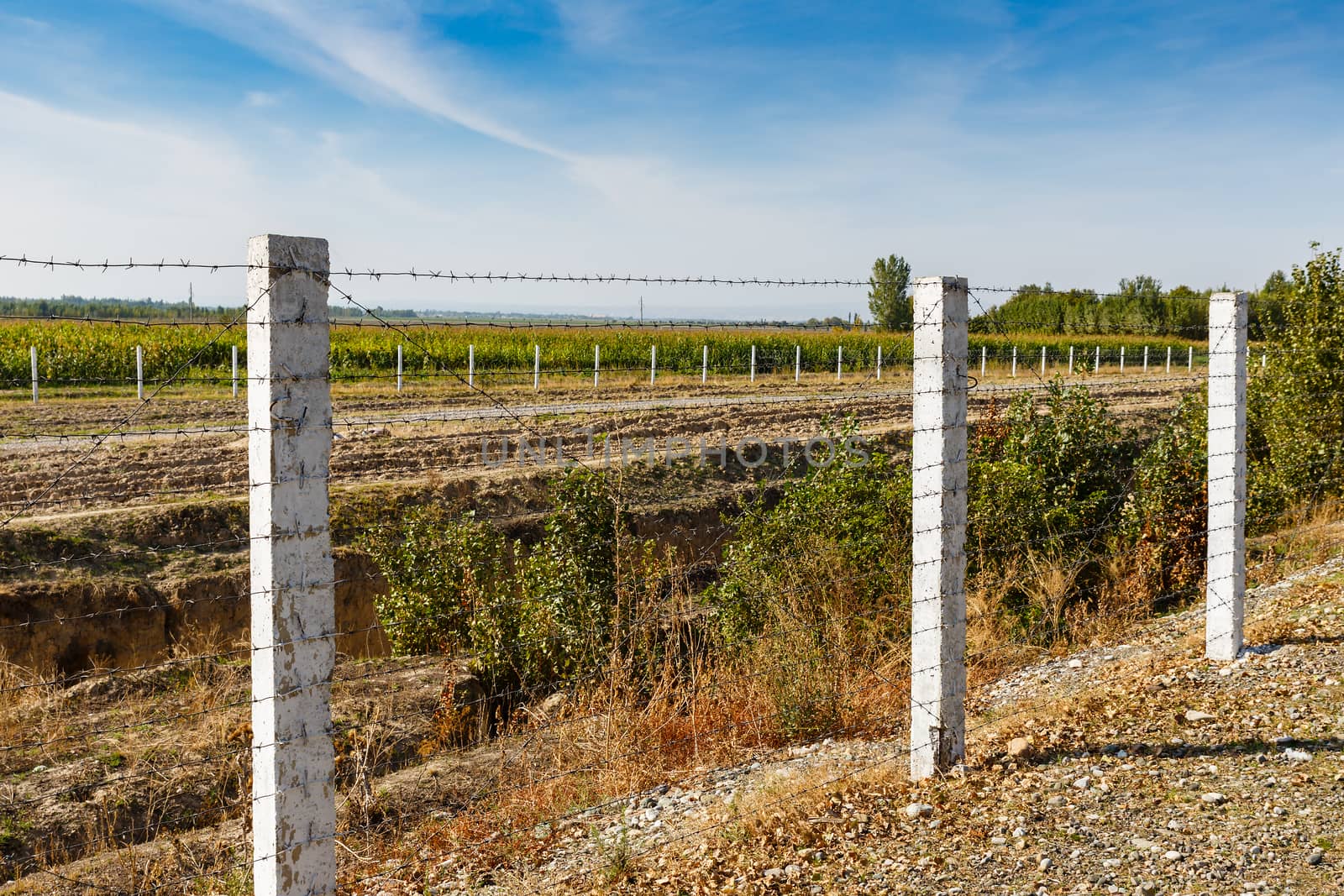 border between Kyrgyzstan and Uzbekistan by Mieszko9