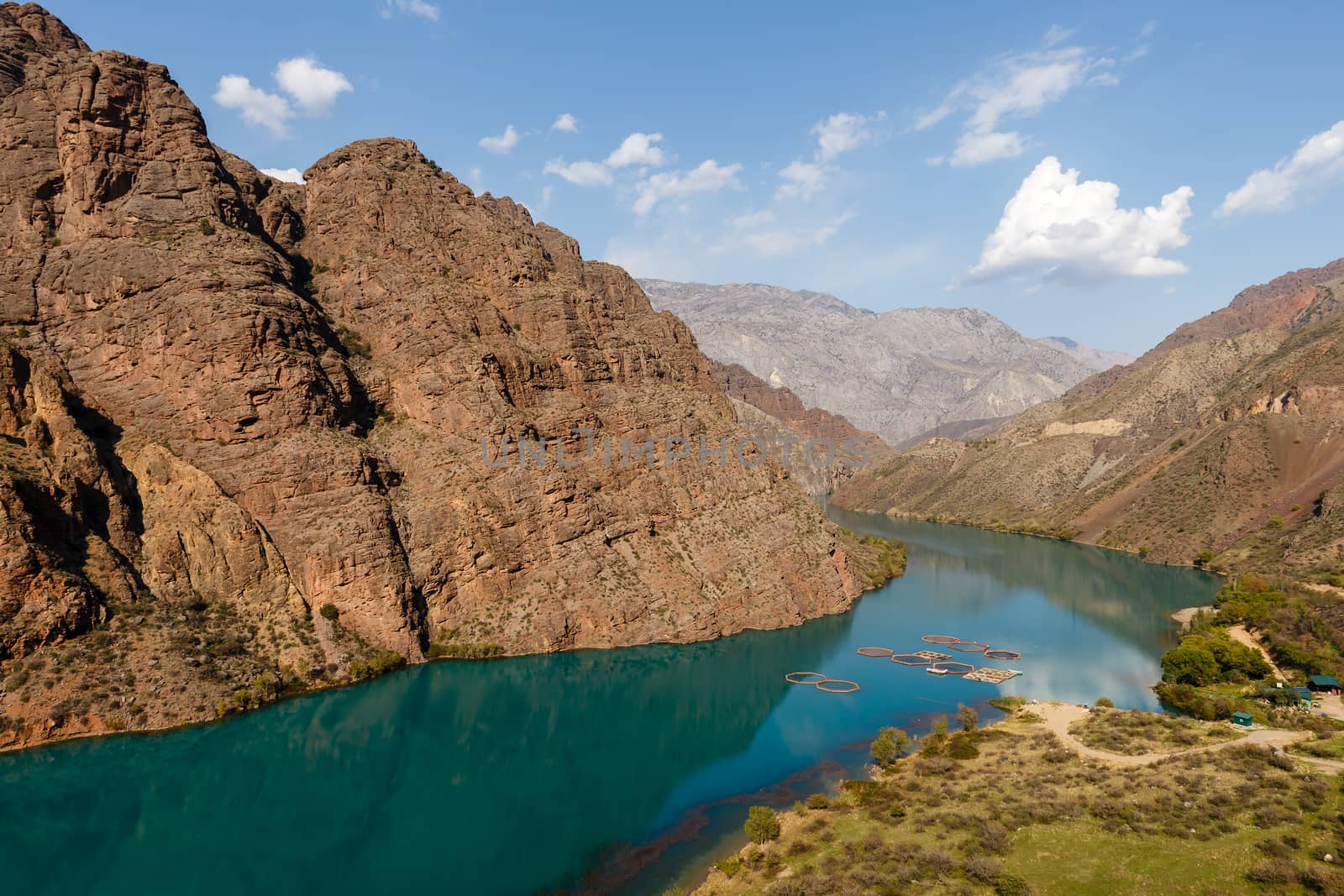 The Naryn River in the Tian Shan mountains, Kyrgyzstan