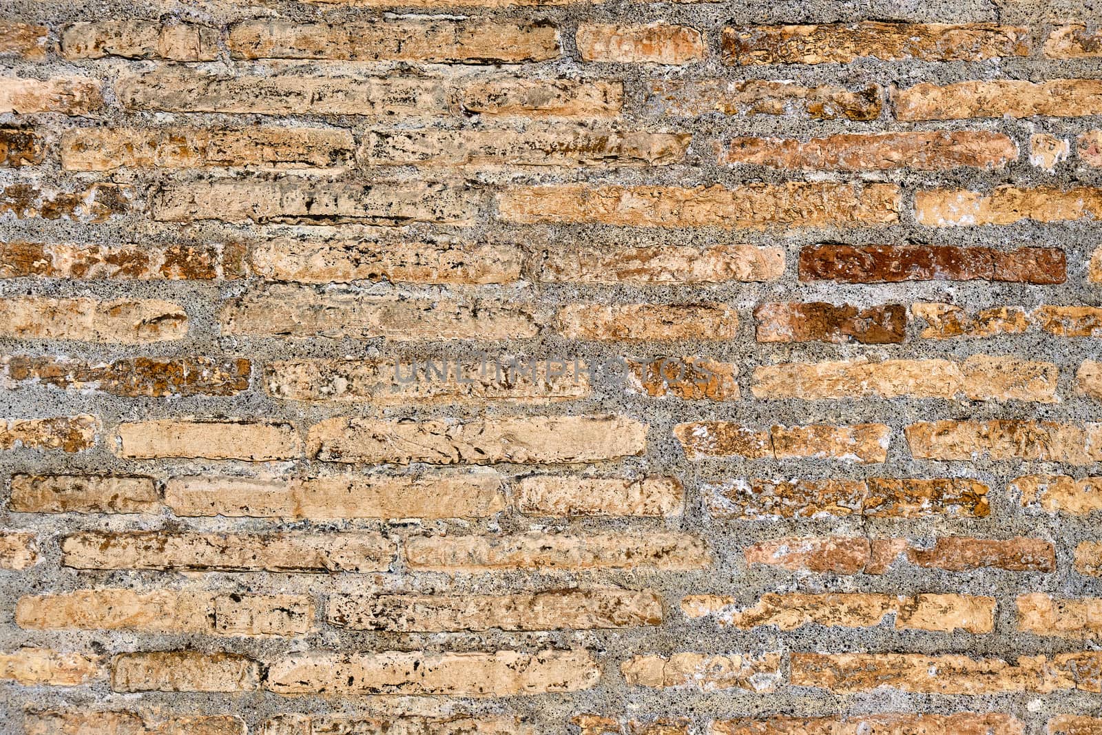 Background from a rough historic brick wall