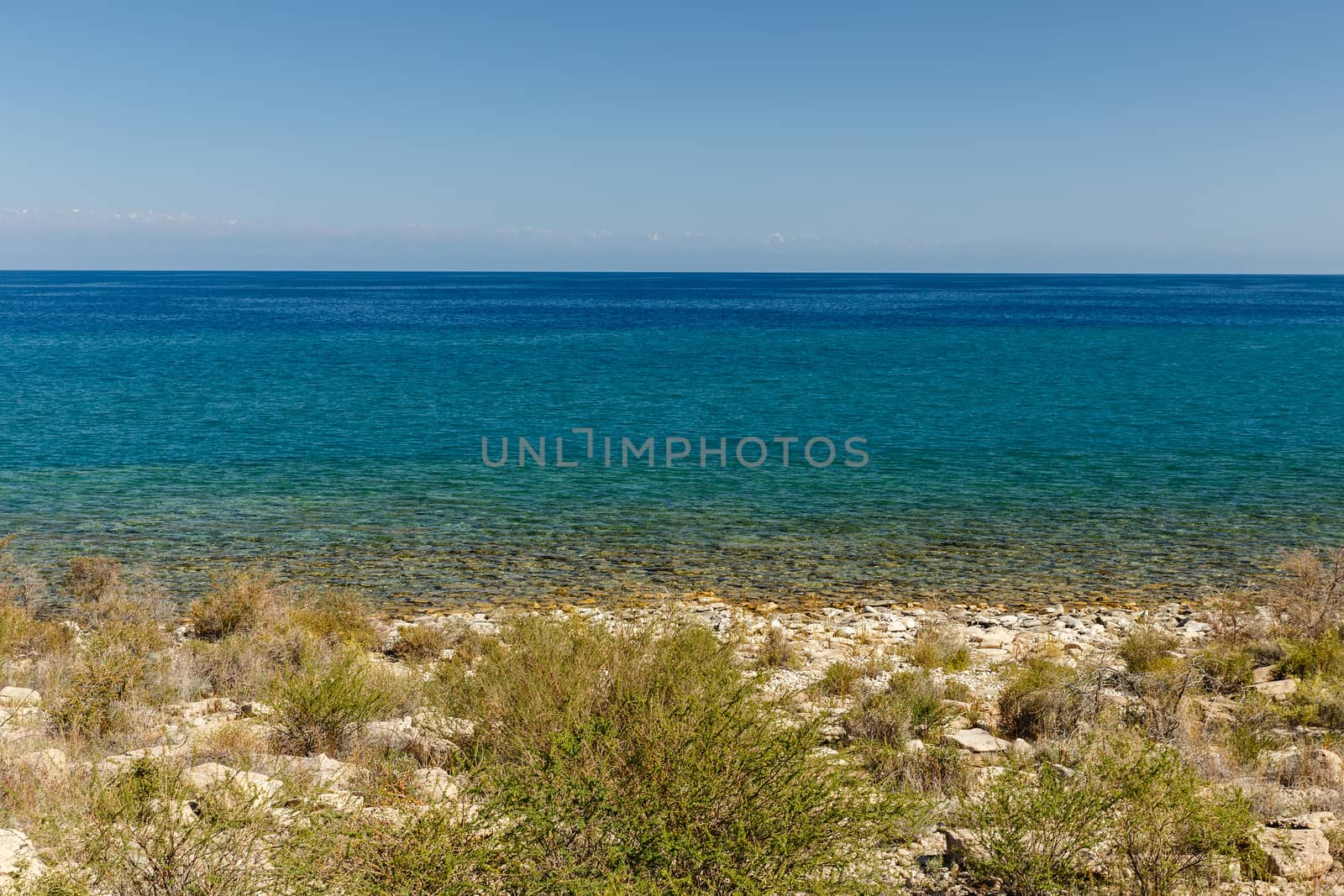 Lake Issyk-kul, Kyrgyzstan, the largest lake in Kyrgyzstan