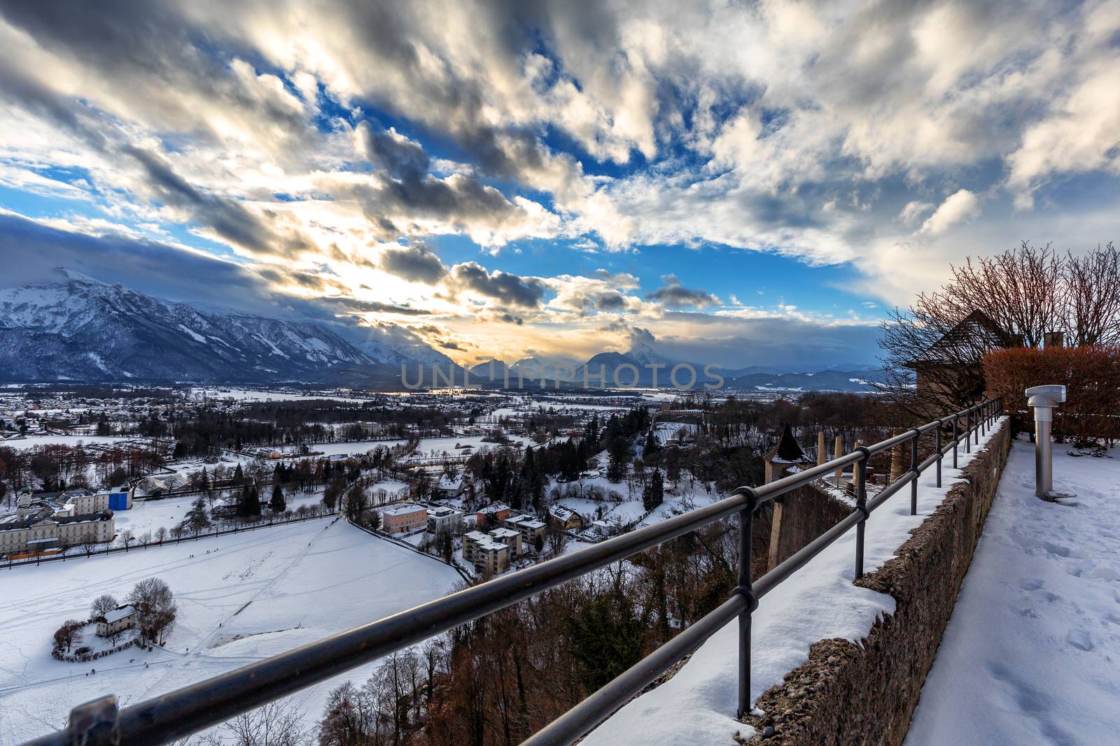 Aerial panoramic view from the top of Hohensalzburg fortress (Ca by necro79