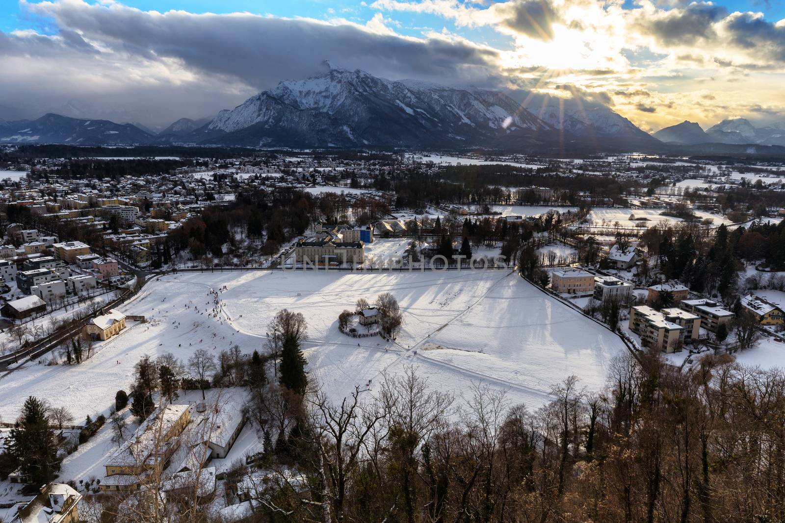 Aerial panoramic view from the top of Hohensalzburg fortress (Ca by necro79