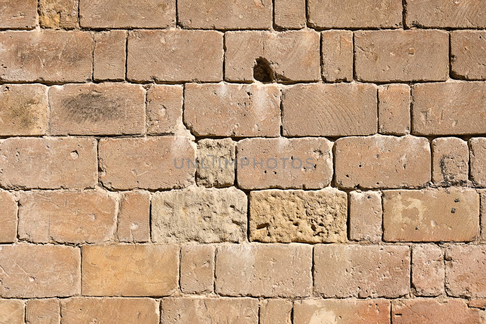 Wall made of brown sandstone by elxeneize