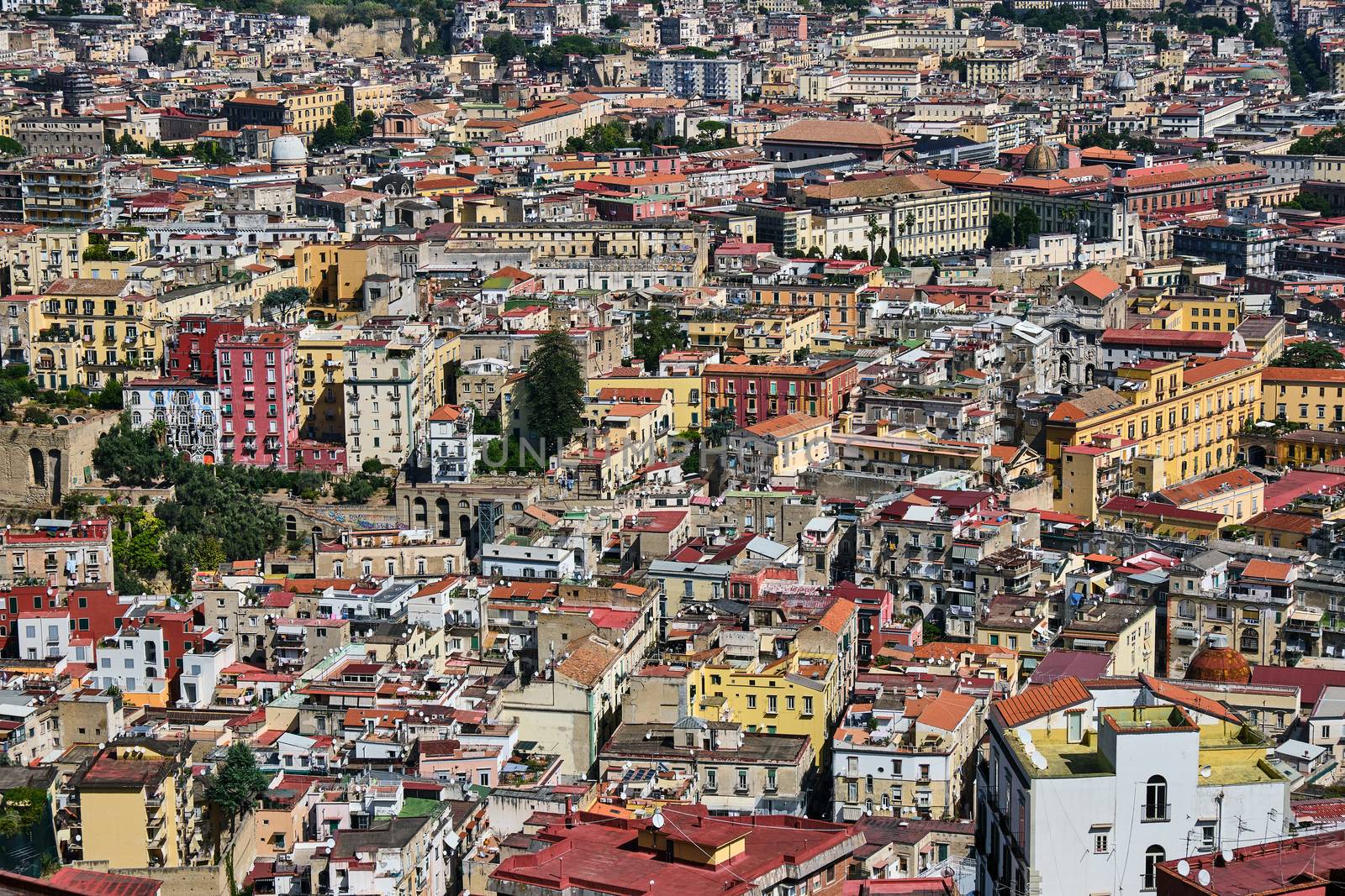 Detailed view of the old town of Naples by elxeneize