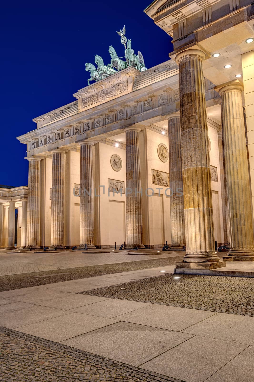 The famous Brandenburger Tor in Berlin at night