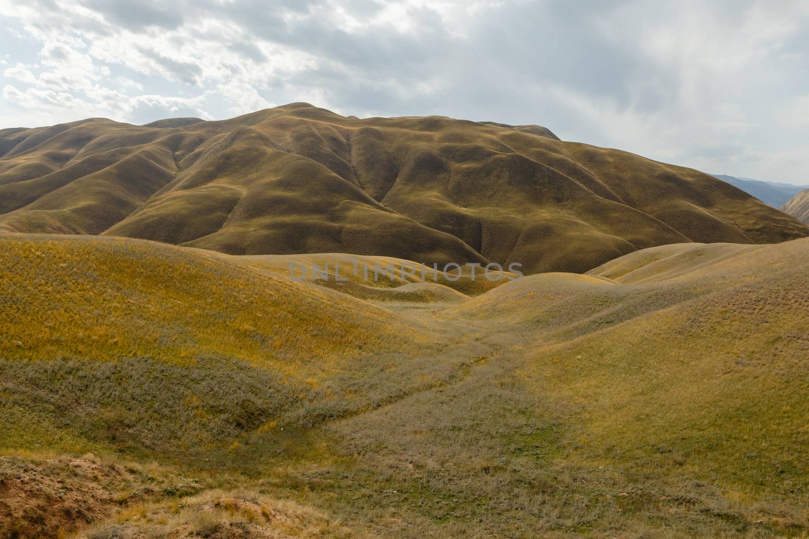 mountains near the Toktogul Reservoir, reservoir in the territory of the Toktogul district of the Jalal-Abad region of Kyrgyzstan